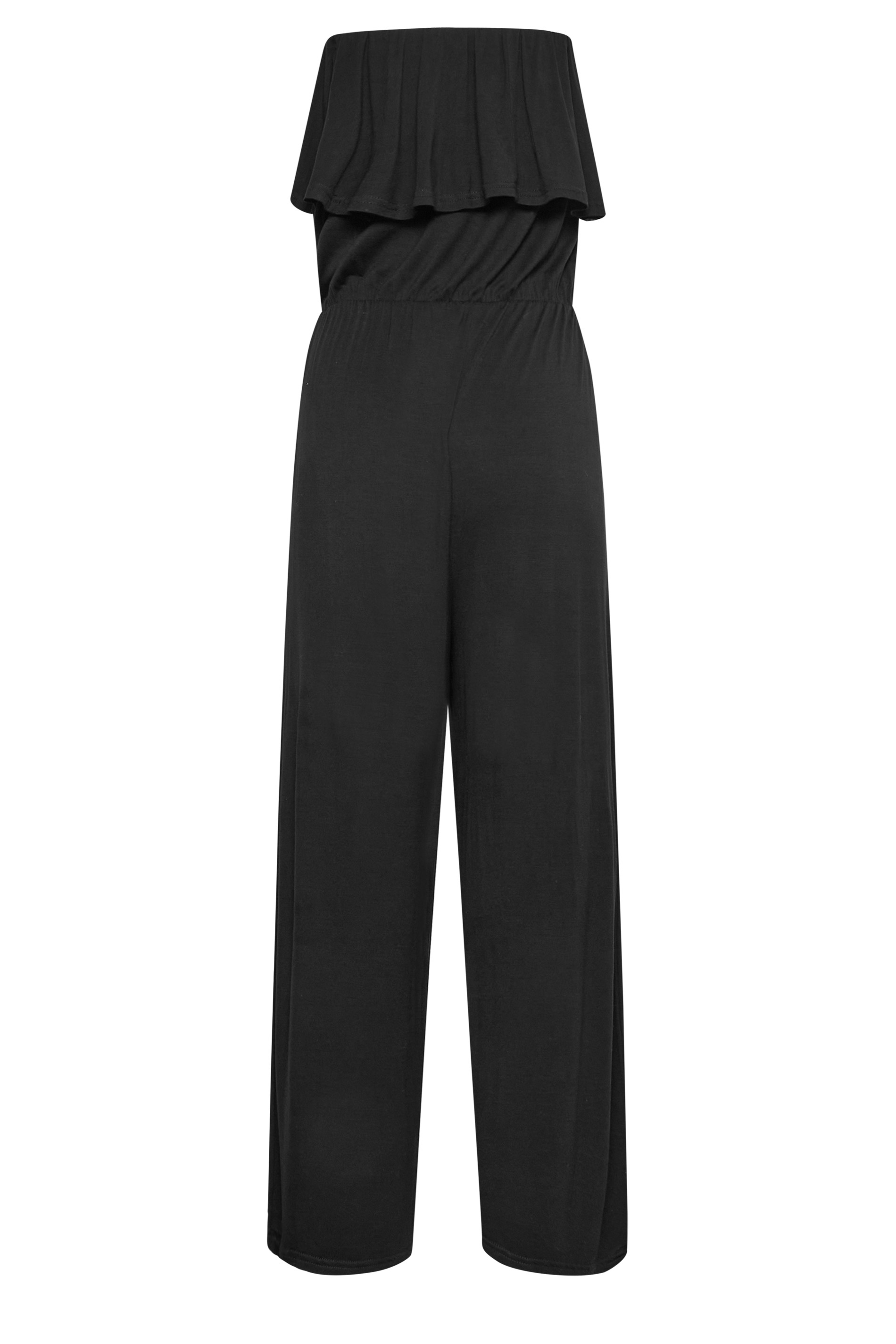LTS Tall Black Frill Bandeau Jumpsuit | Long Tall Sally 7