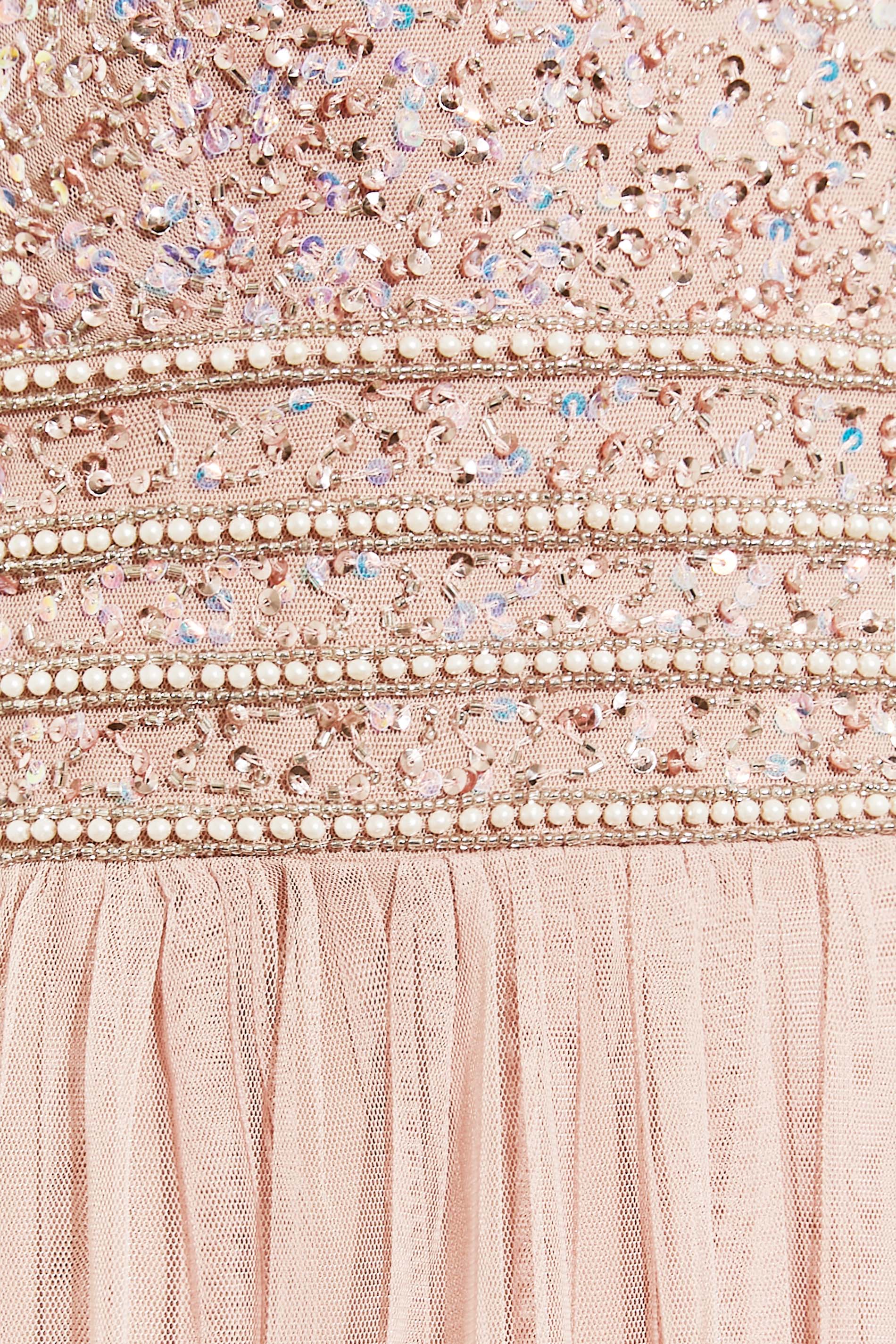 LTS Tall Women's Blush Pink Sequin Hand Embellished Maxi Dress | Long Tall Sally 5