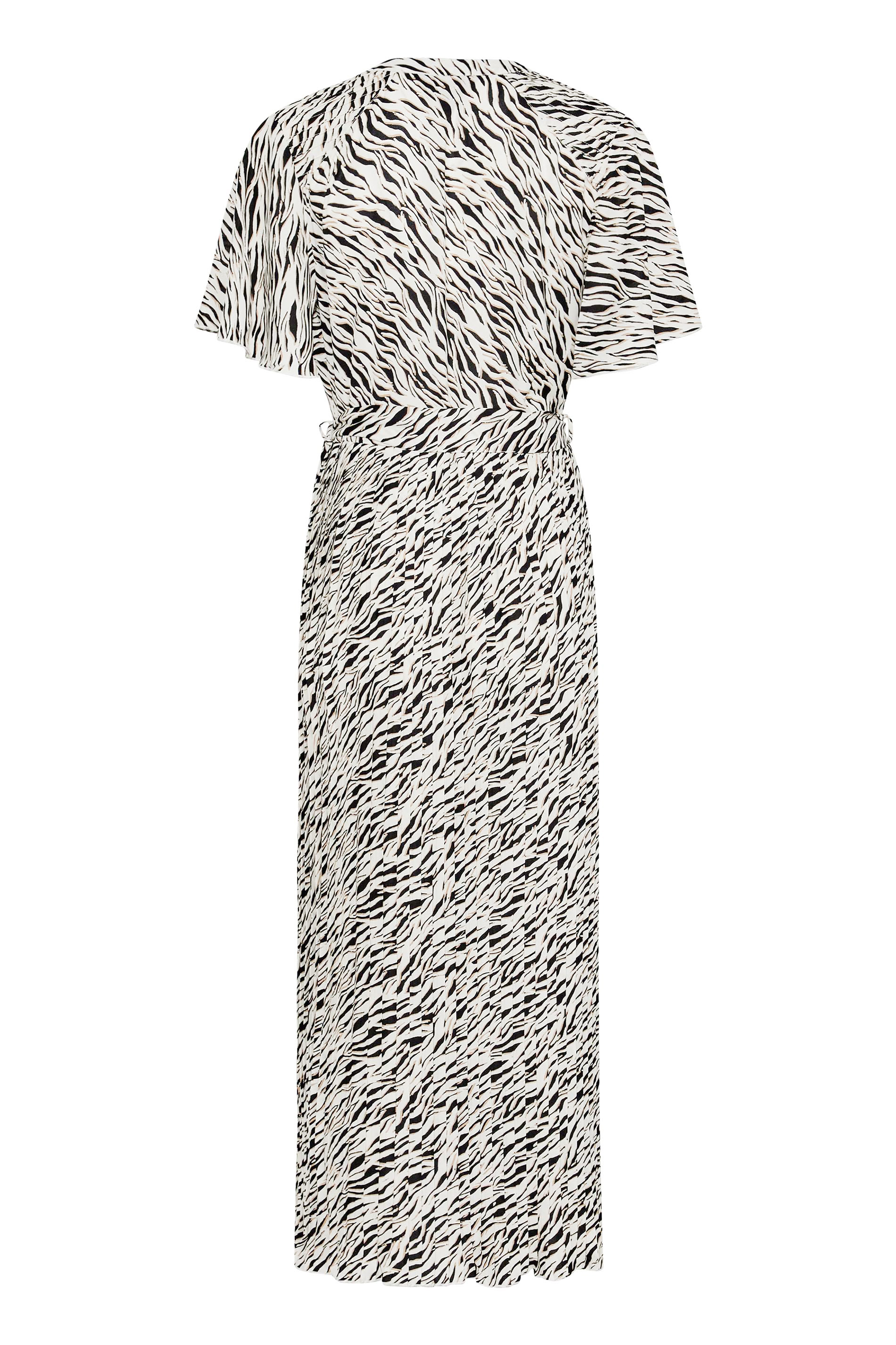 LTS Tall Women's Beige Brown Zebra Print Pleated Midi Dress | Long Tall Sally  2