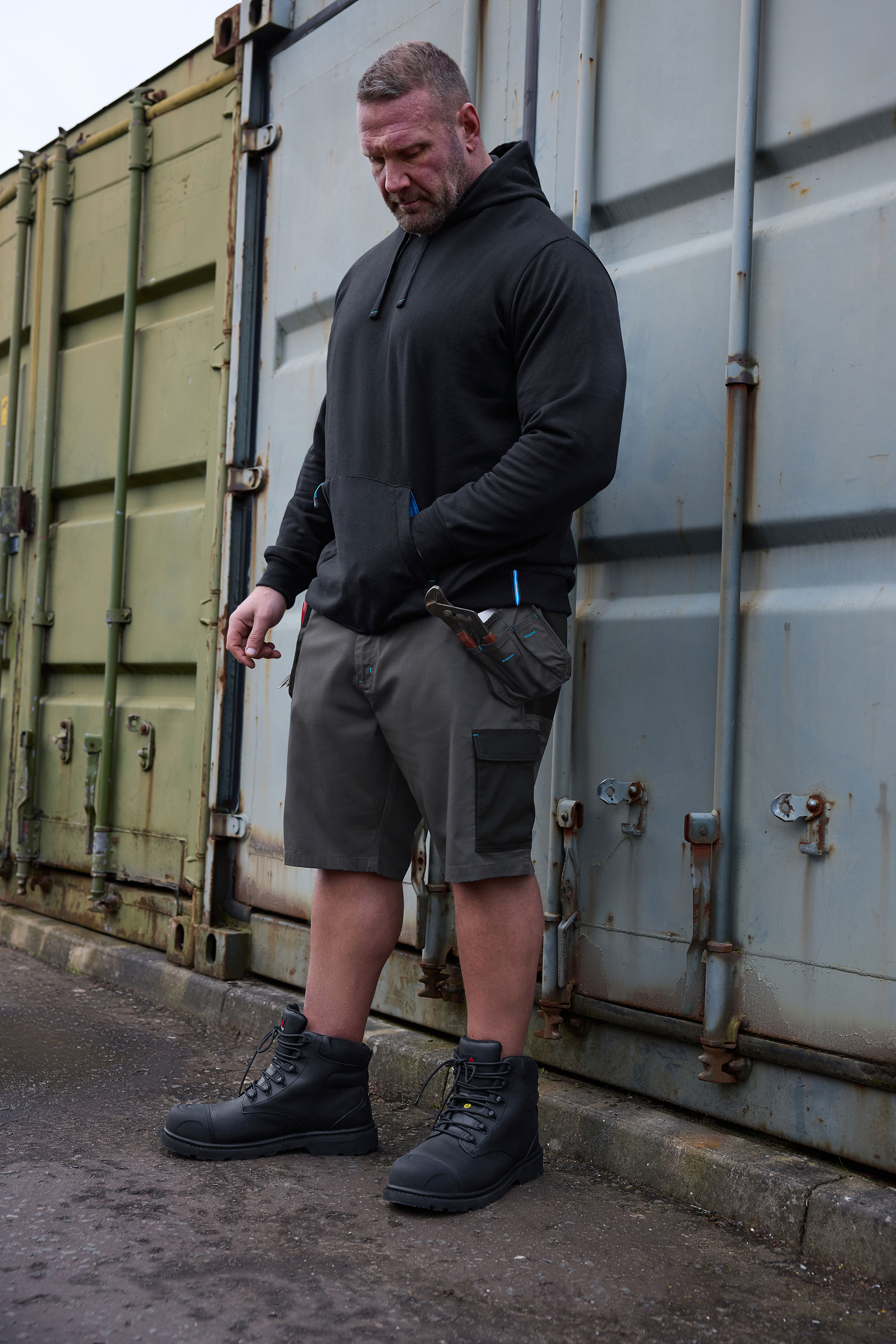 BadRhino Big & Tall Black Workwear Cargo Shorts | BadRhino 1