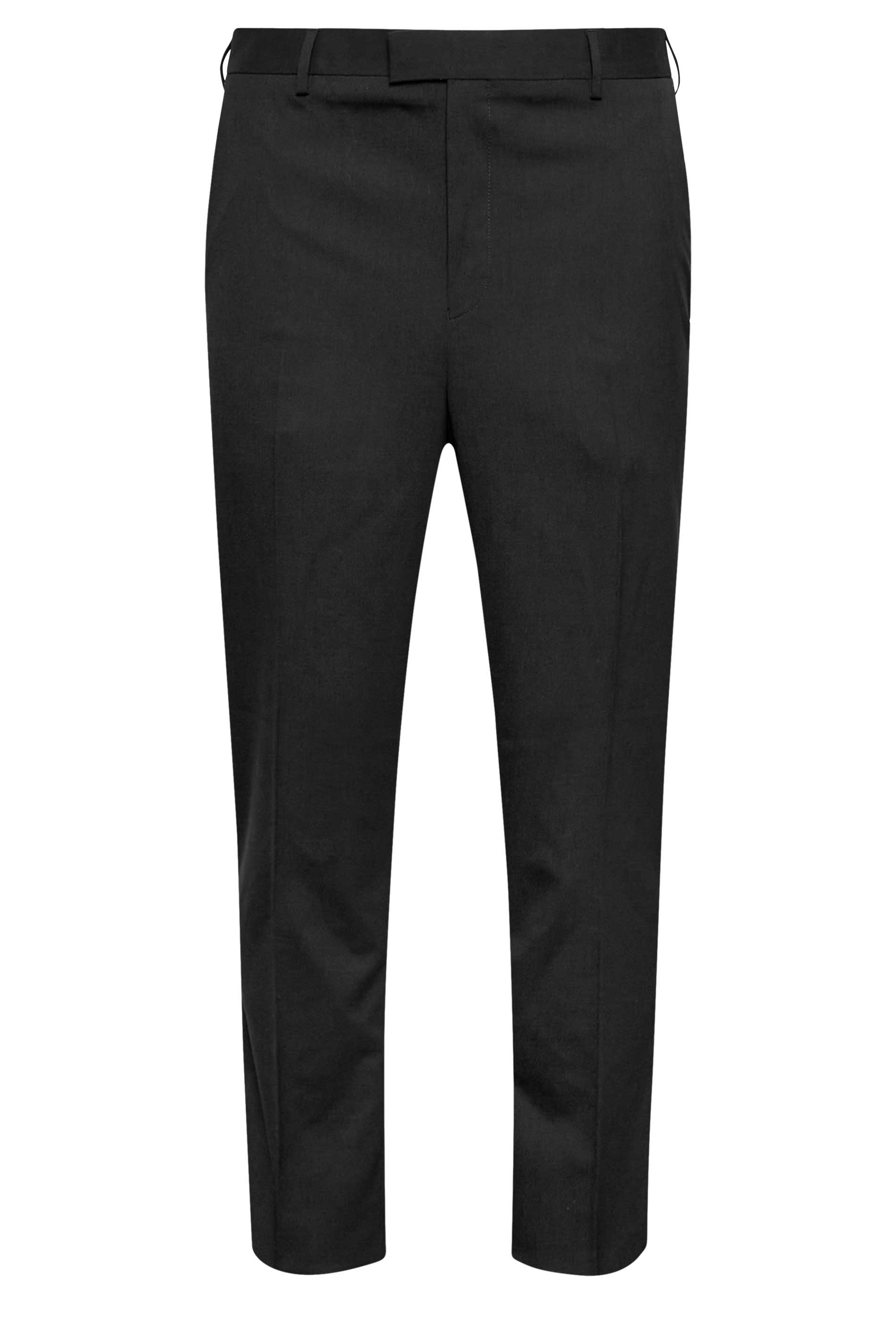 BadRhino Black Plain Suit Trousers | BadRhino 6