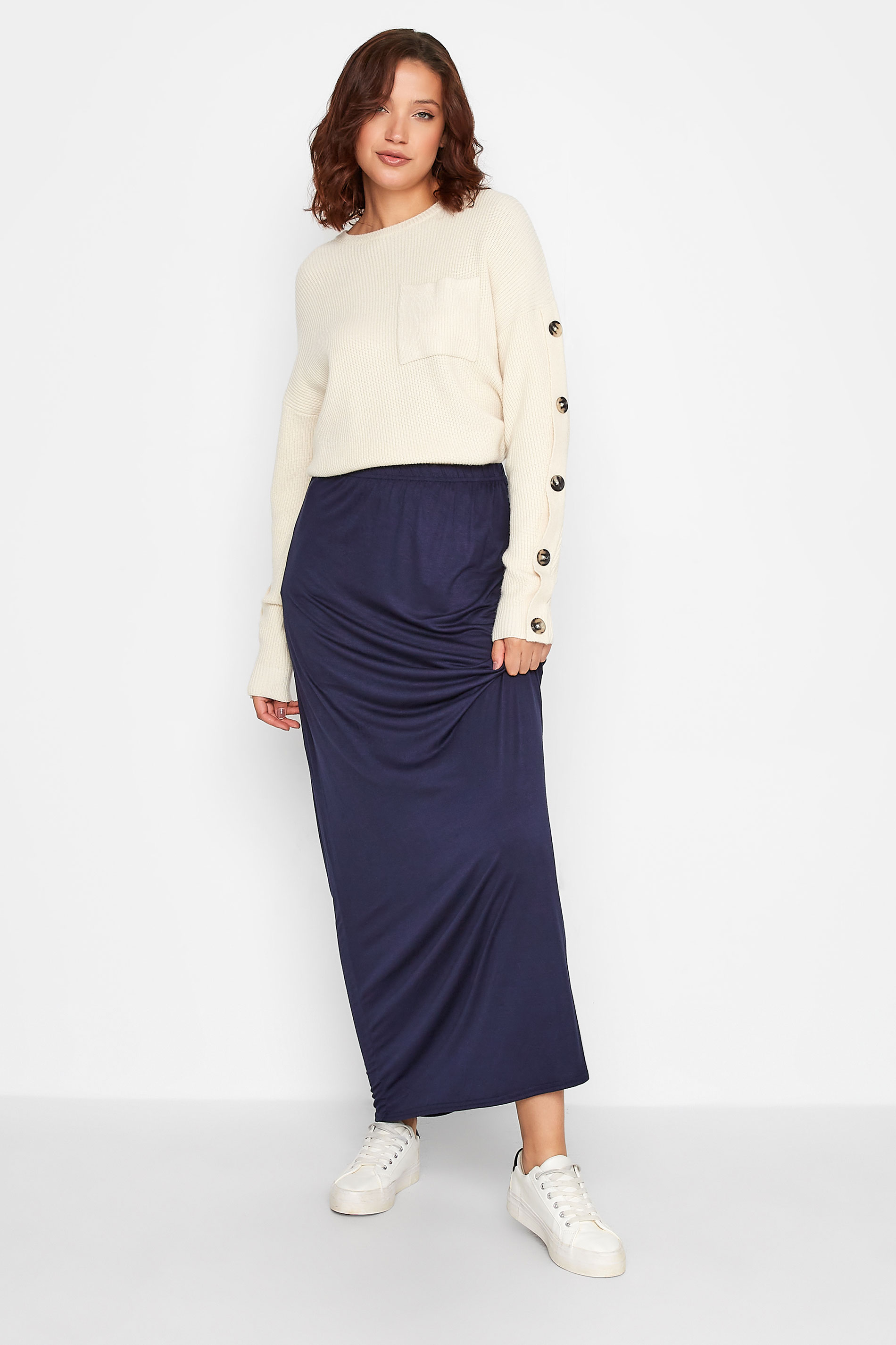 LTS Navy Blue Maxi Tube Skirt | Long Tall Sally  2