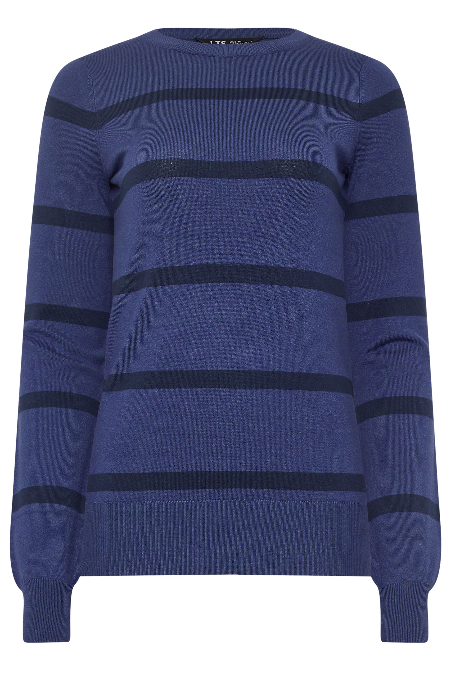 LTS Tall Navy Blue Fine Knit Striped Jumper | Long Tall Sally 5