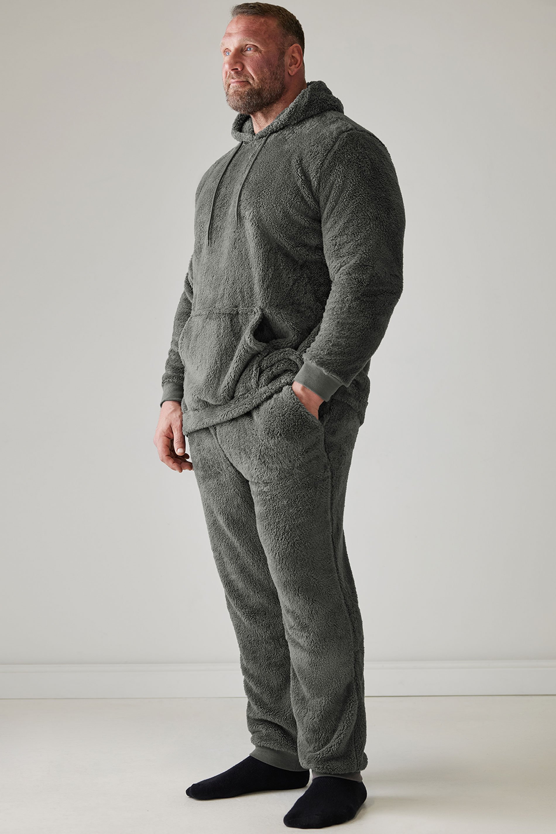 BadRhino Big & Tall Charcoal Grey Borg Lounge Set | BadRhino 1