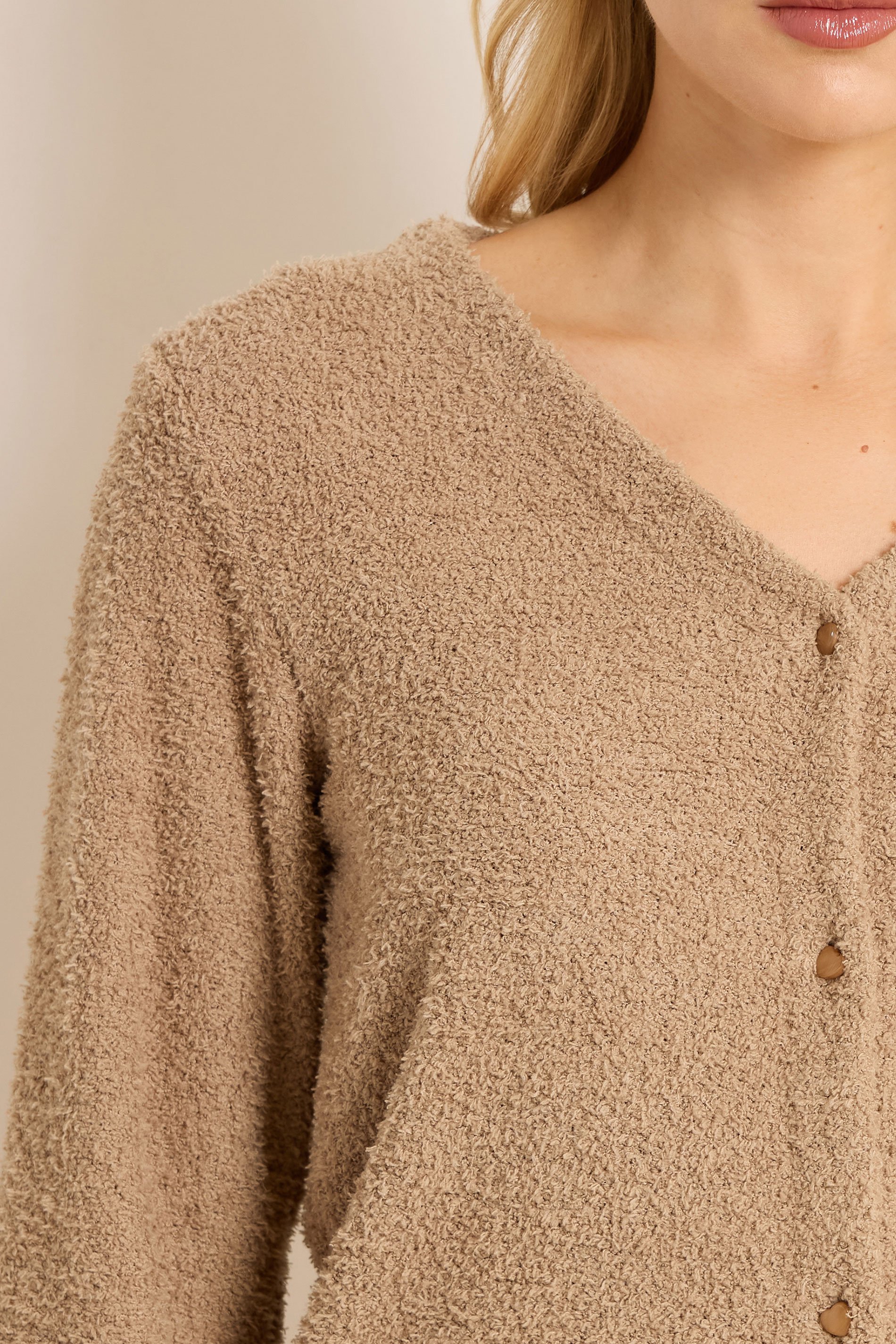 LTS Tall Women's Camel Brown Chenille Cardigan | Long Tall Sally 4