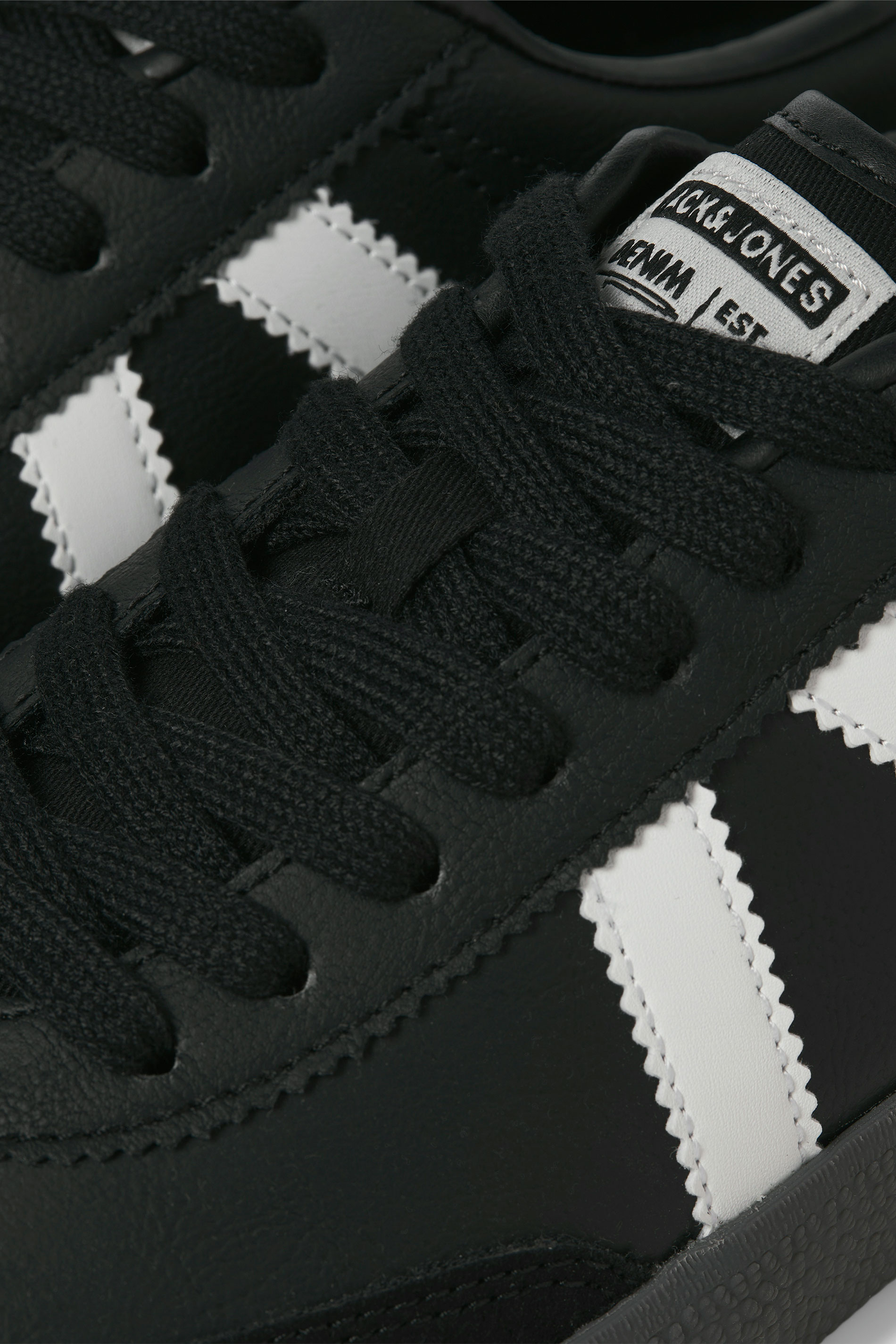 JACK & JONES Black PU Trainers | BadRhino 5