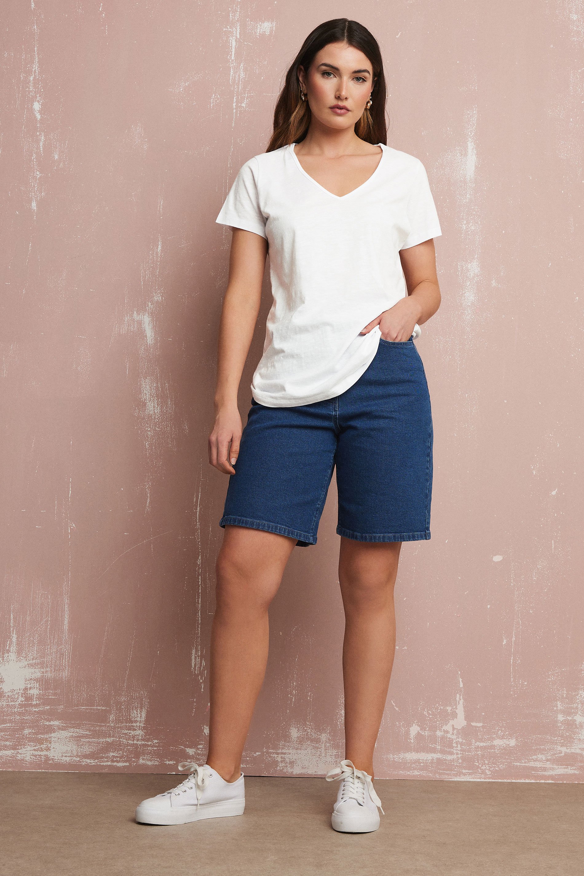 LTS Tall 2 Pack Black & White V-Neck T-Shirts | Long Tall Sally  3