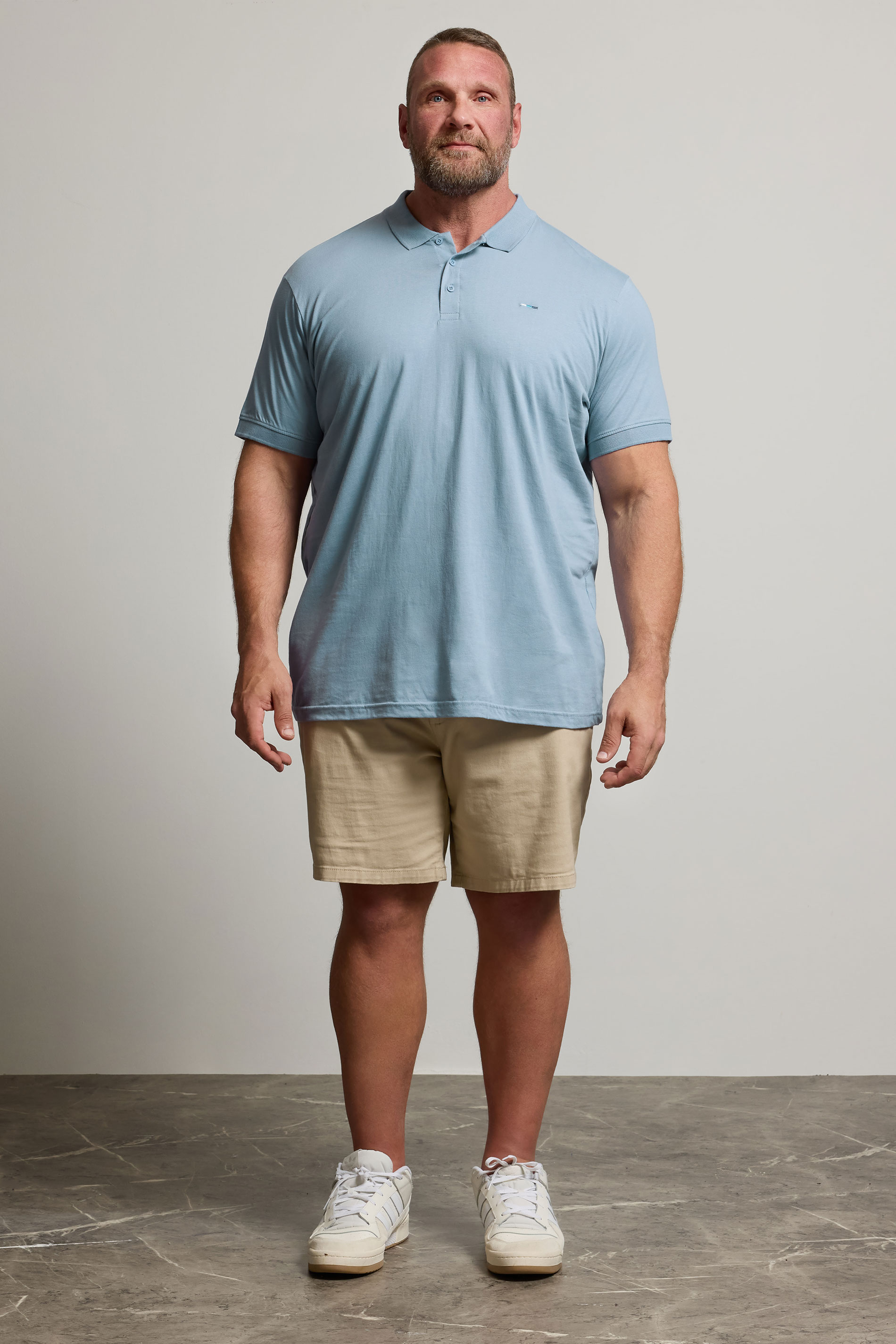 BadRhino Big & Tall Blue Jersey Polo Shirt | BadRhino 2