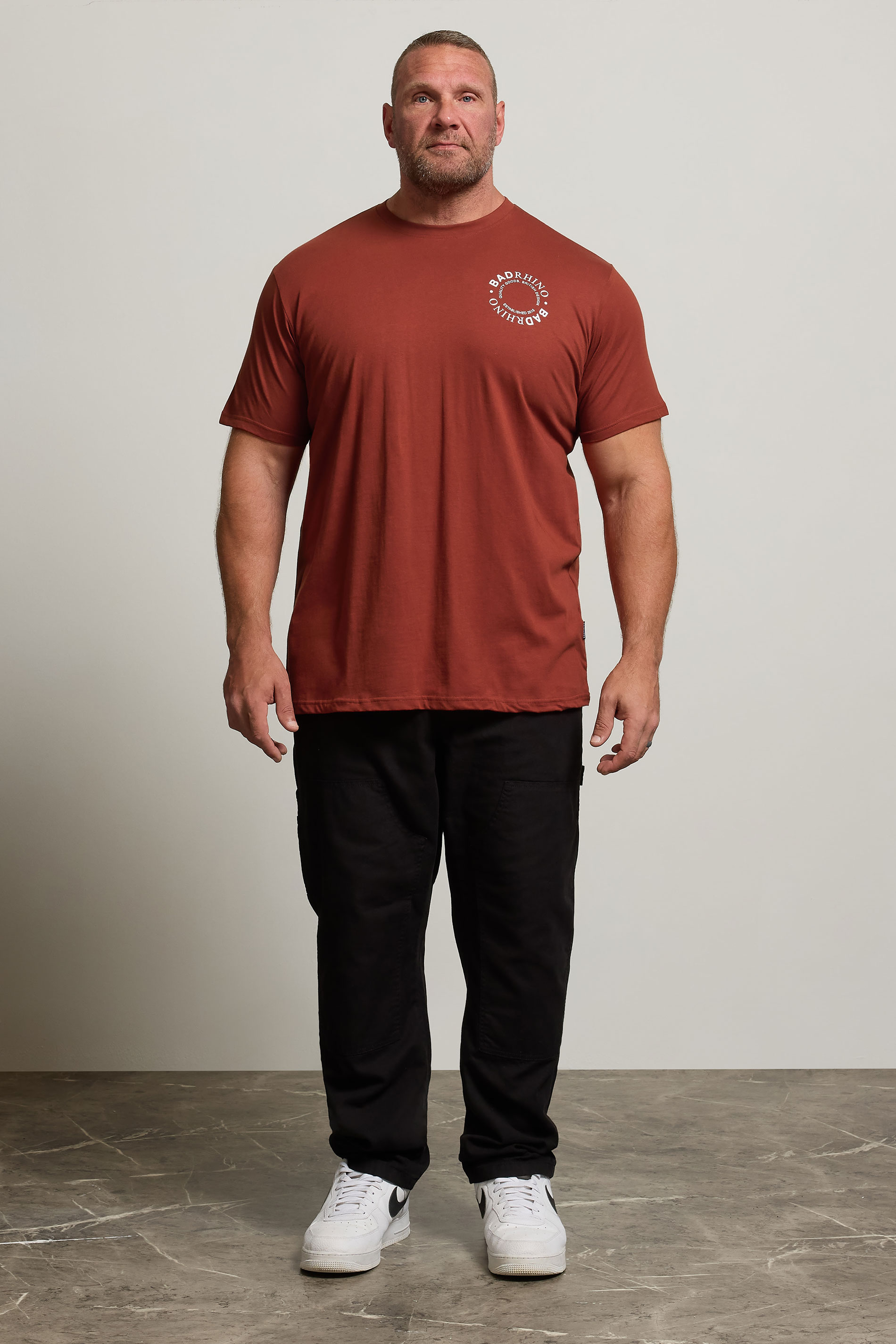BadRhino Big & Tall Burnt Red Circle Logo T-Shirt | BadRhino 2