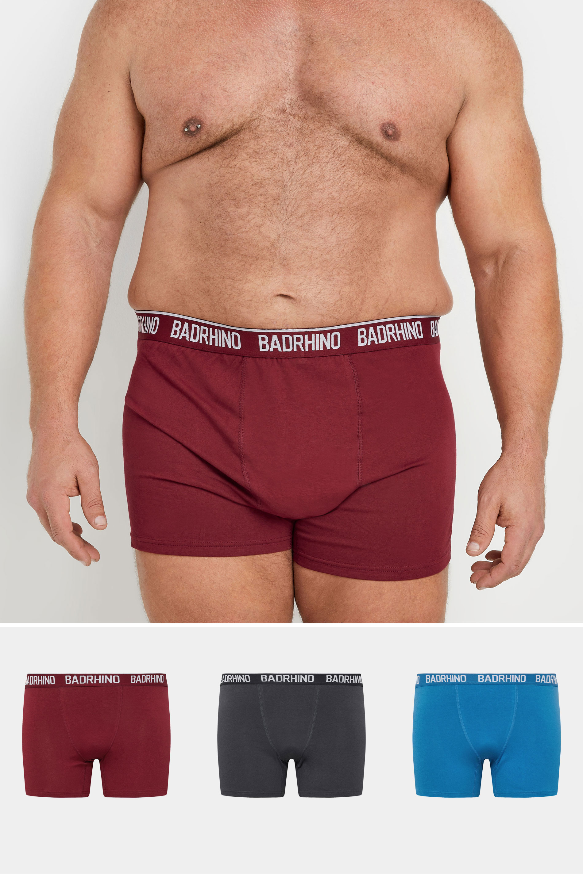 BadRhino 3 PACK Red & Blue Boxers 1