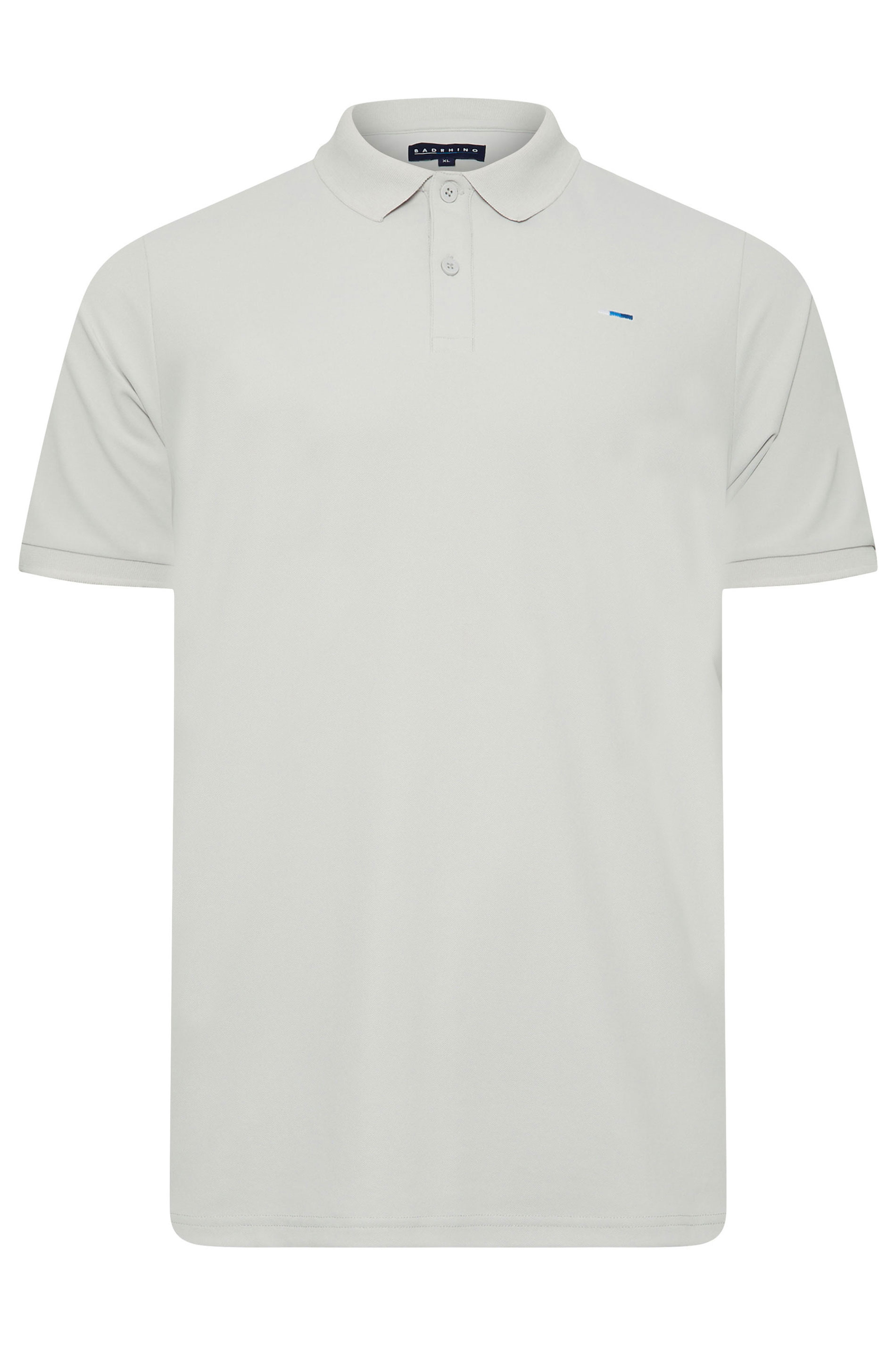 BadRhino Big & Tall Grey Pique Golf Polo Shirt | BadRhino 4