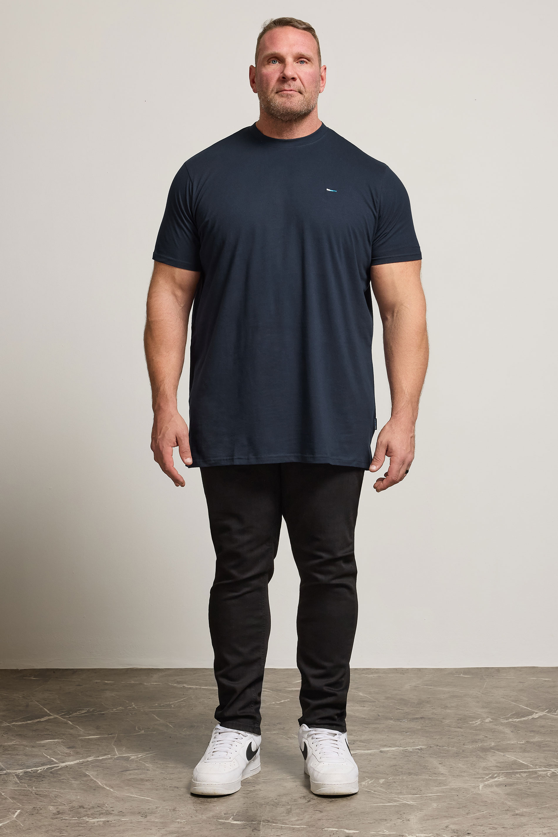 BadRhino Big & Tall Navy Blue 5 Pack Extra Long T-Shirts | BadRhino 3
