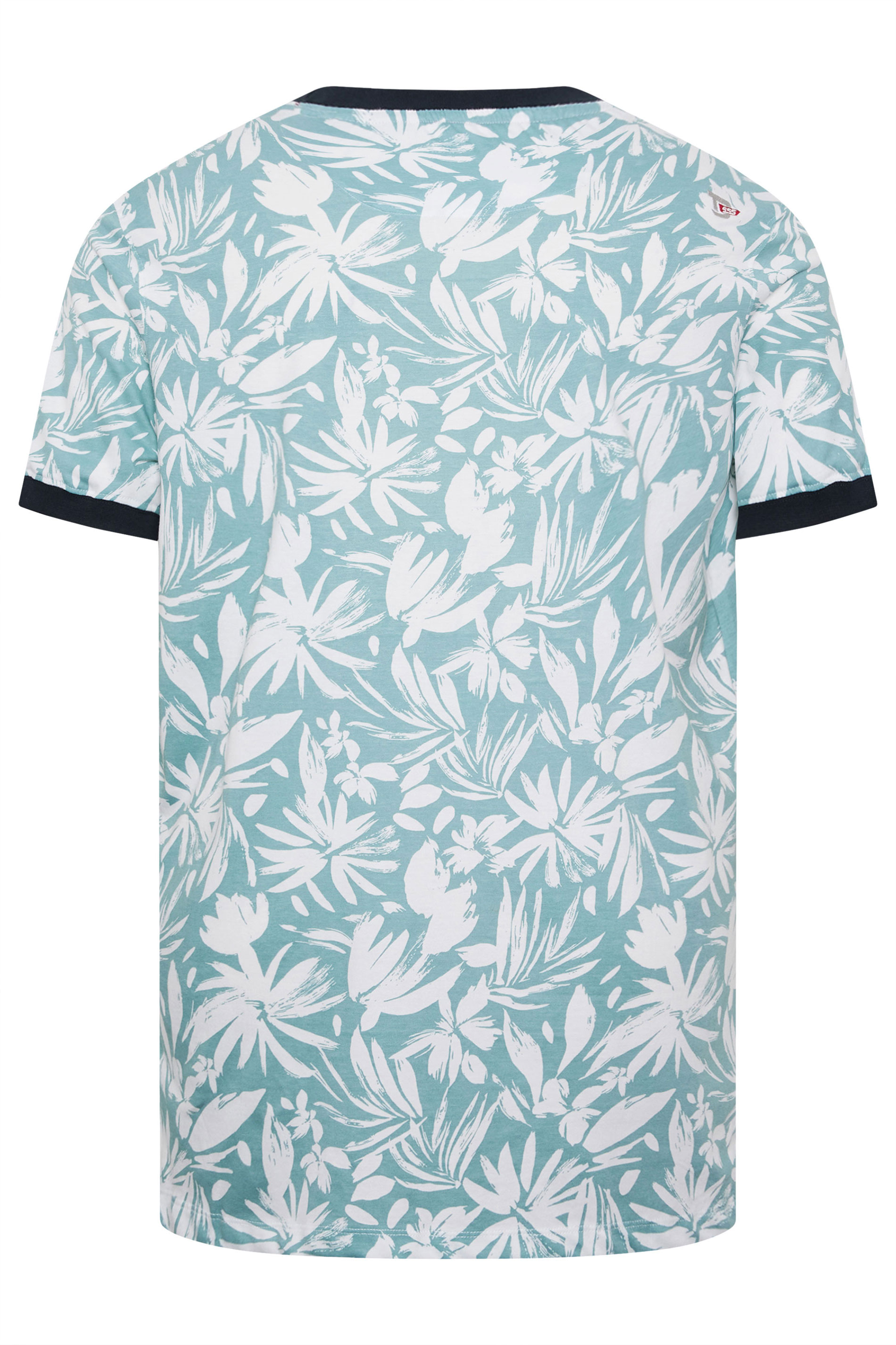 D555 Big & Tall Blue 'Venice Beach' Print T-Shirt | BadRhino 4