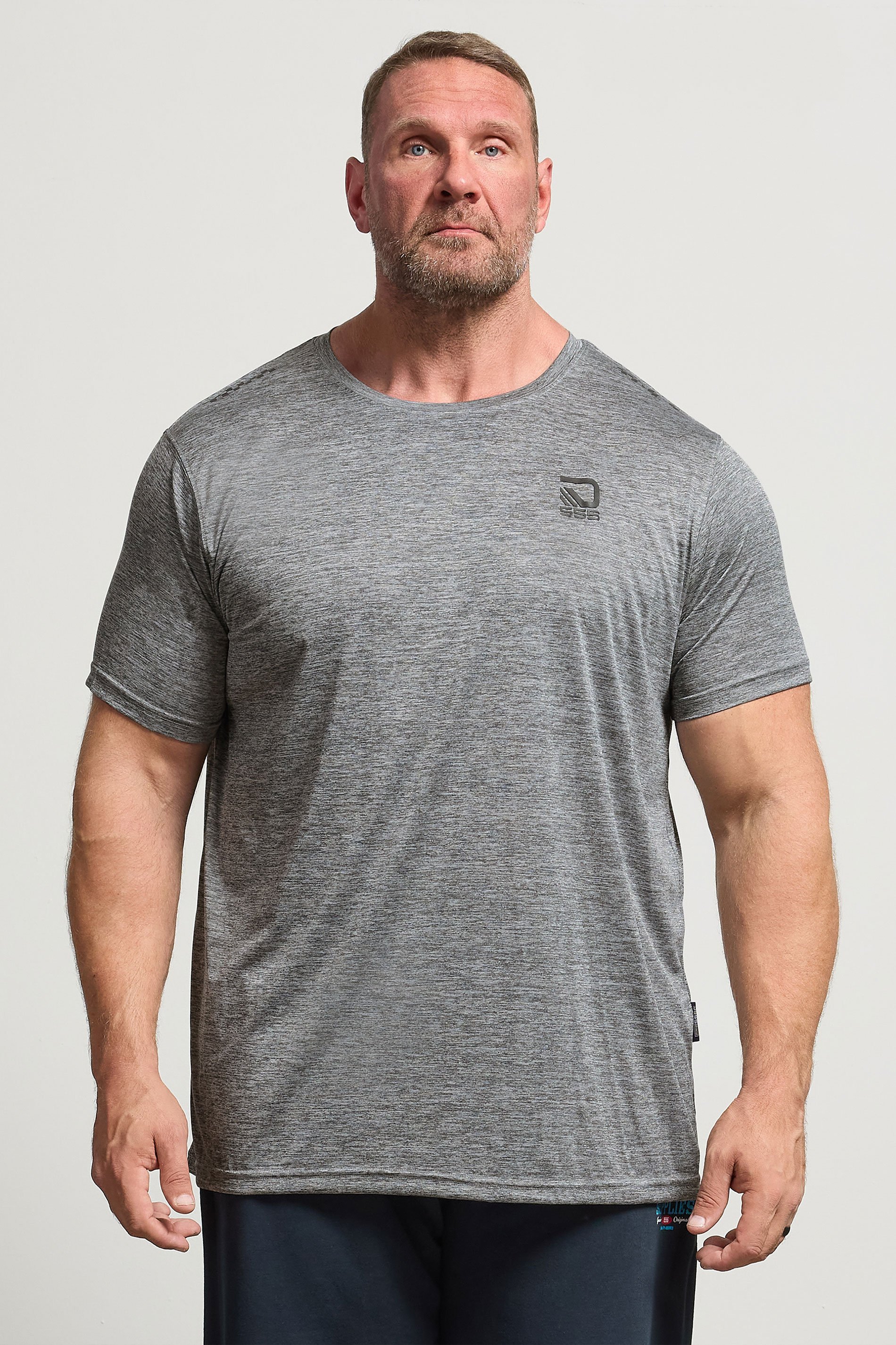 D555 Big & Tall Grey Lightweight T-Shirt | BadRhino 1