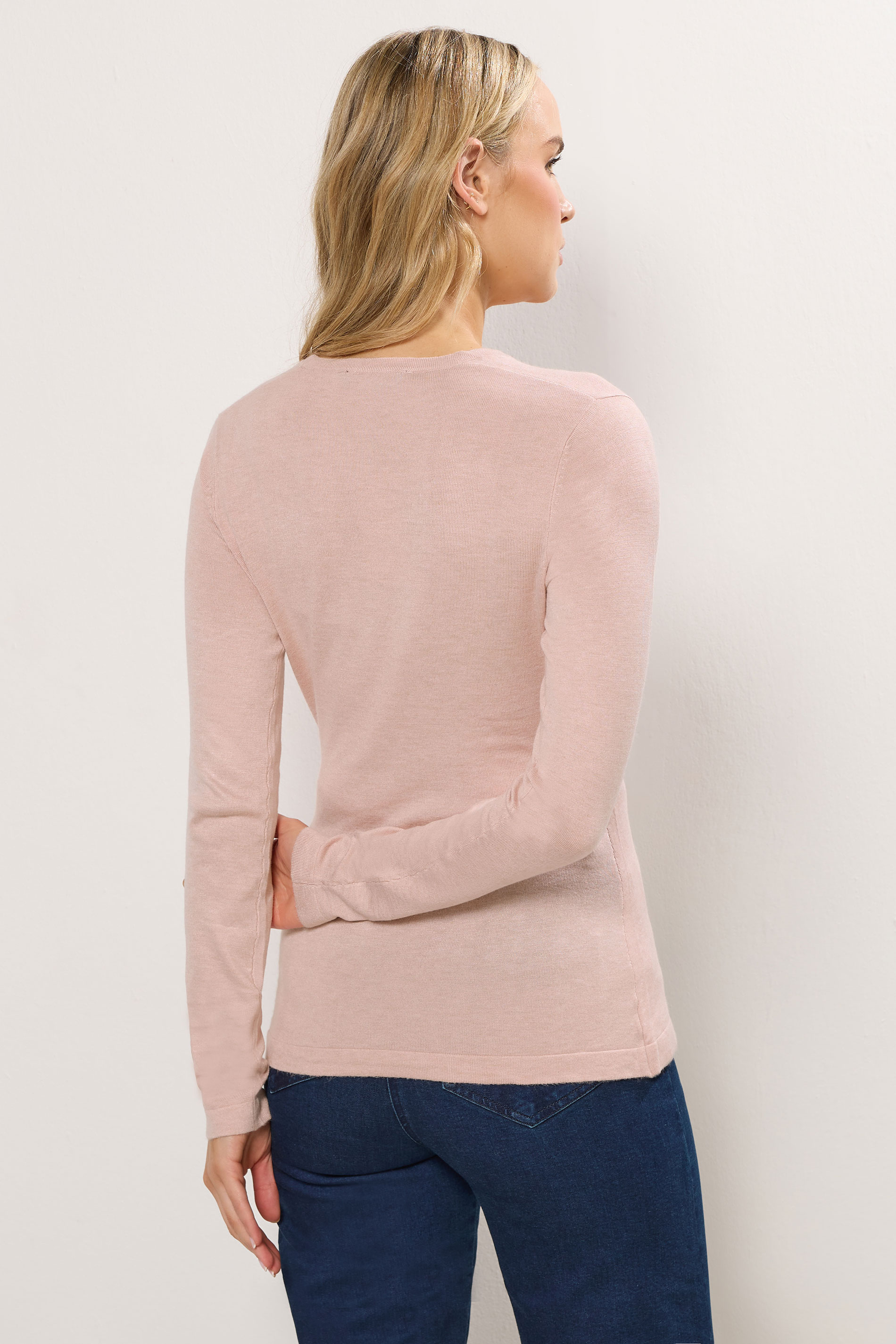 LTS Tall Light Pink Knit Wrap Top | Long Tall Sally
