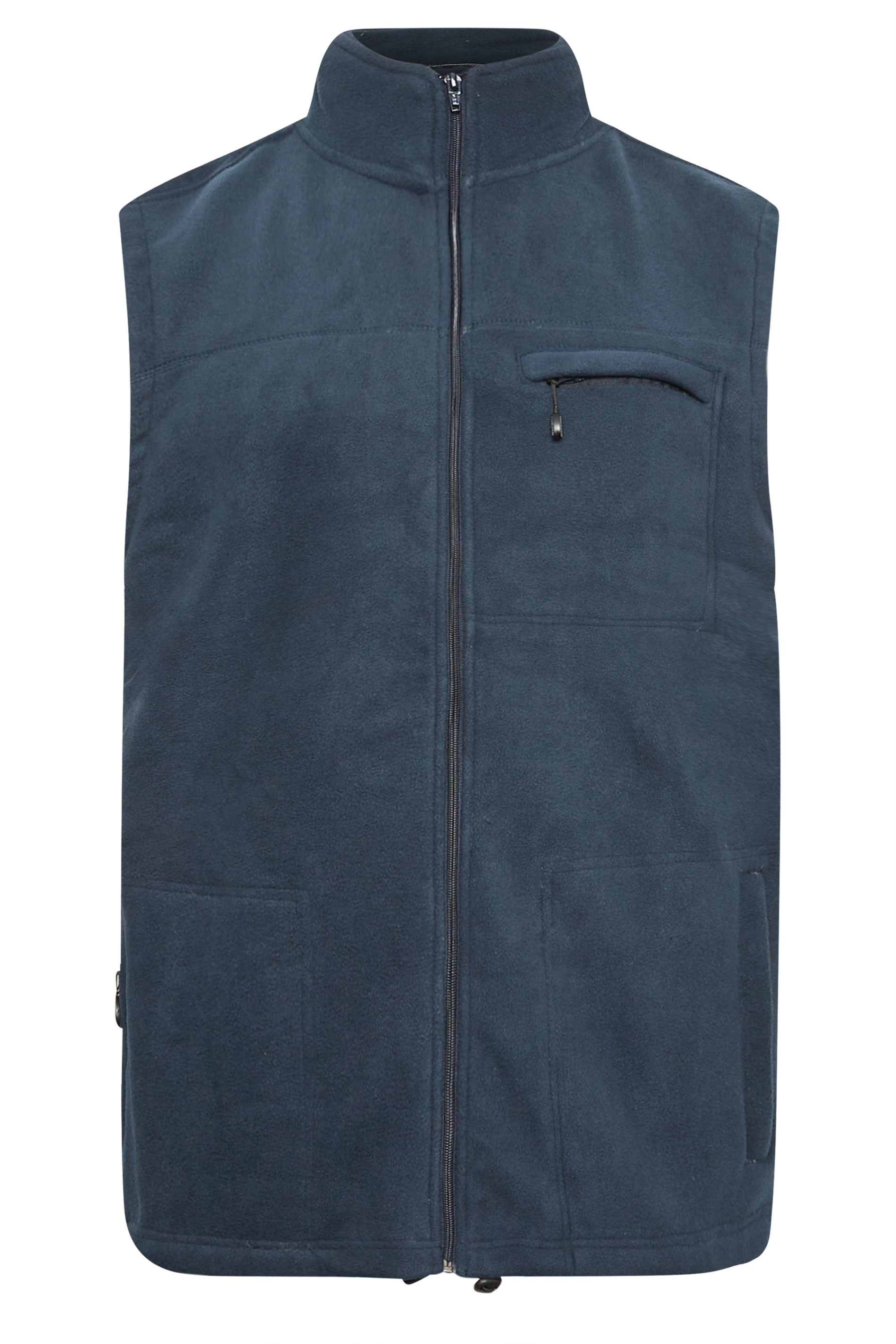 KAM Big & Tall Navy Blue Fleece Gilet | BadRhino 2