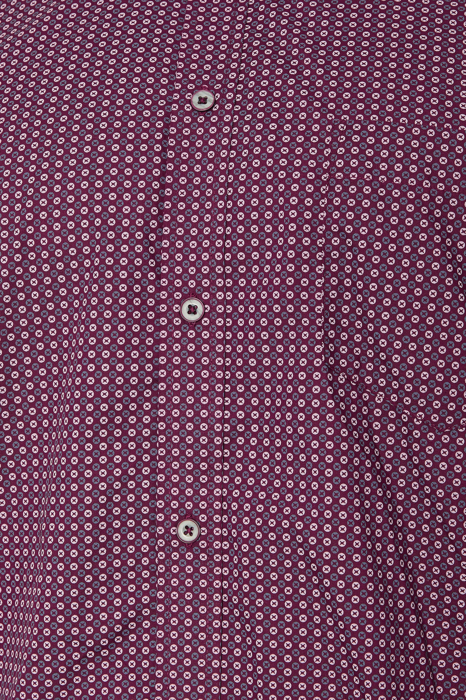 KAM Big & Tall Navy Blue Long Sleeve Gingham Shirt | BadRhino 5