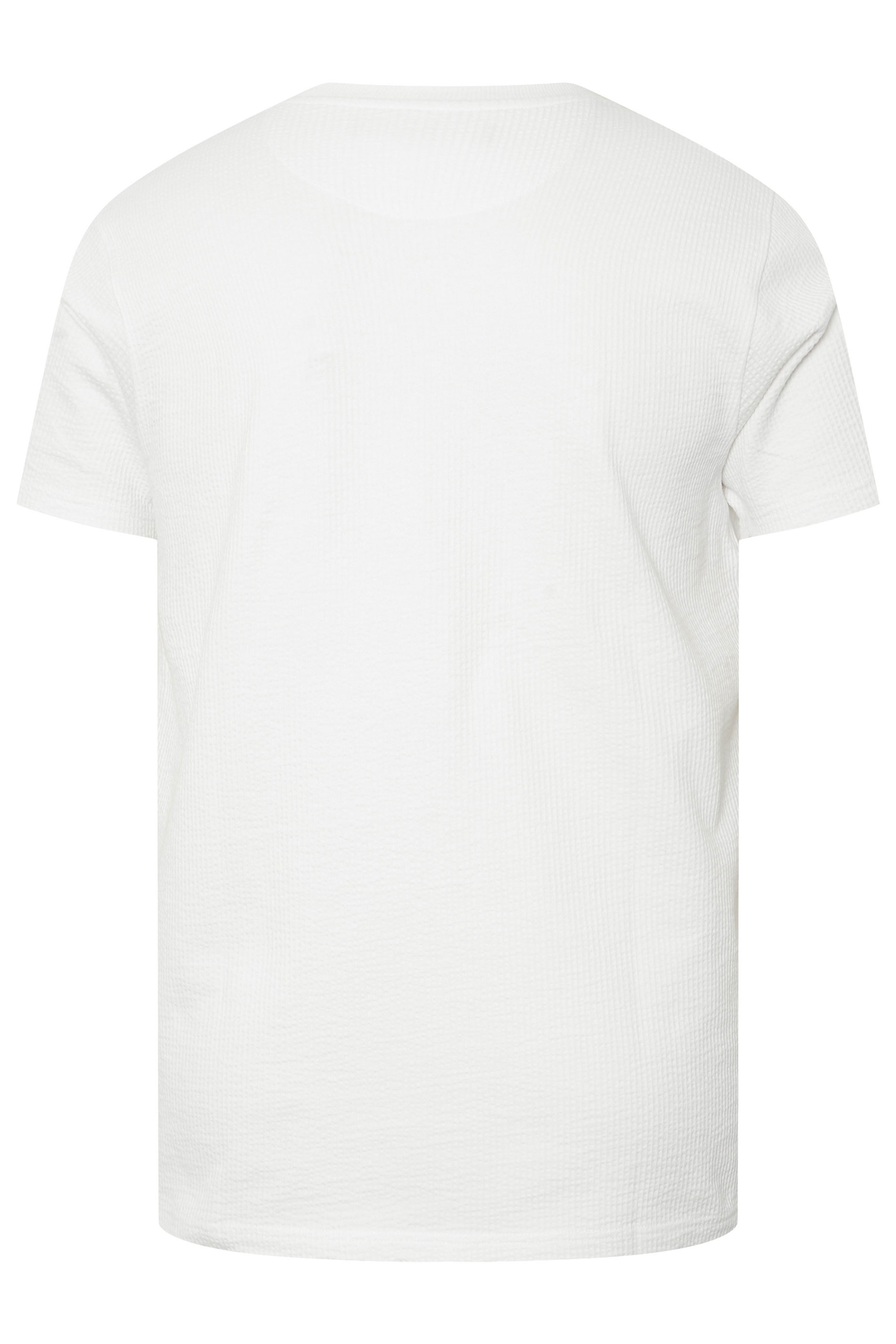 BadRhino Big & Tall White Seersucker Textured T-Shirt | BadRhino 8