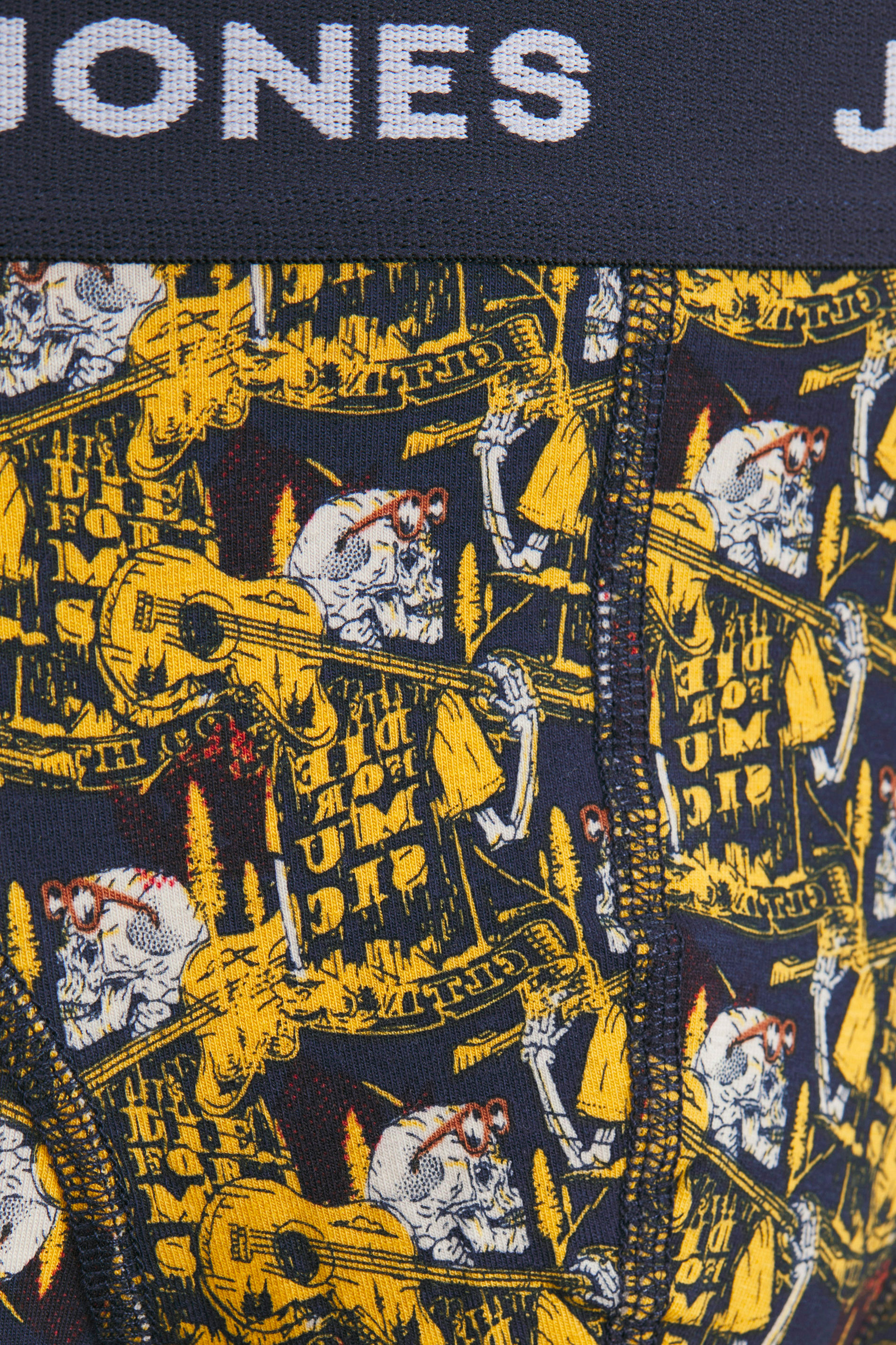 JACK & JONES Big & Tall 3 PACK Navy & Skull Print Boxers | BadRhino 5
