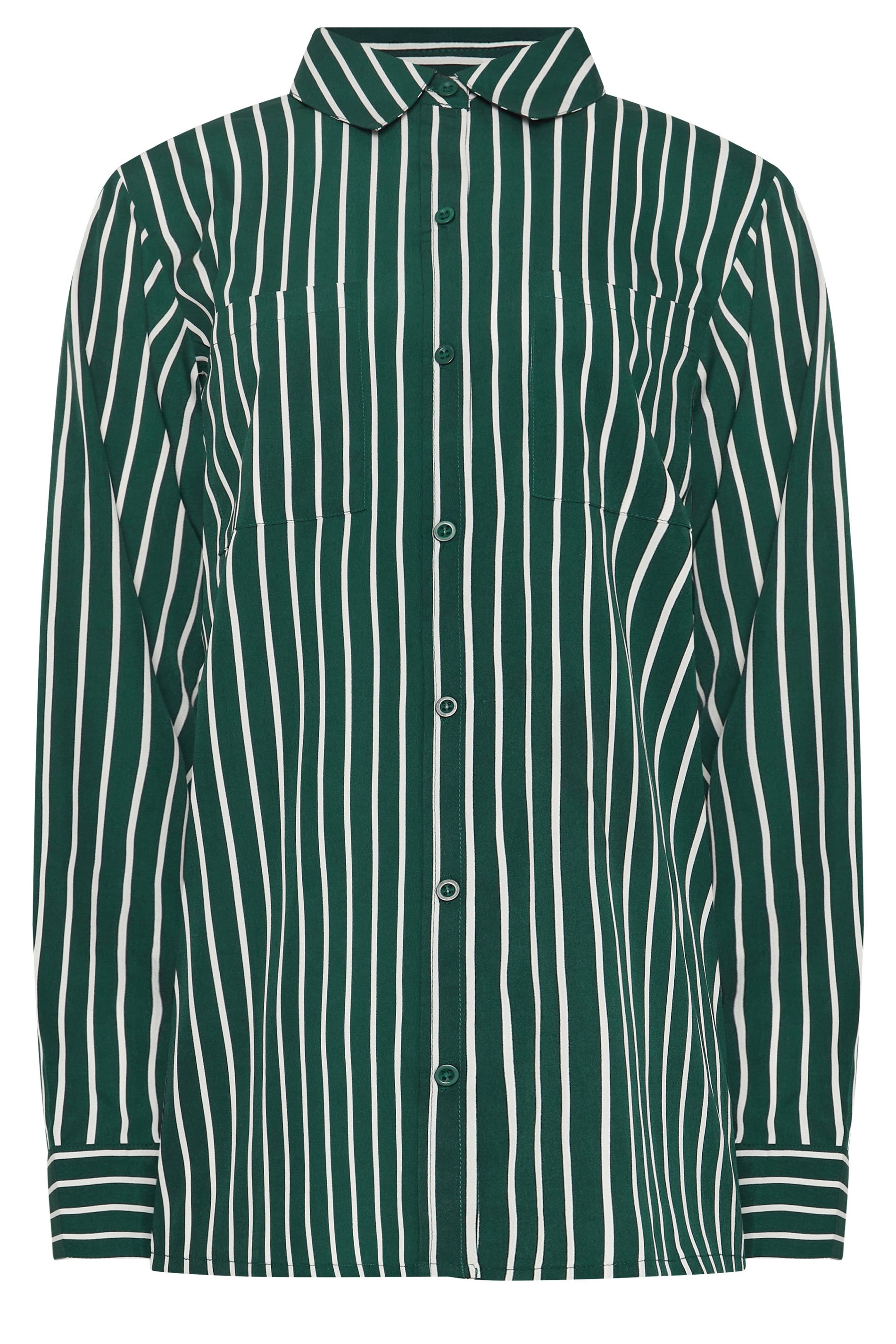 トップス Apolina SALLY BLOUSE 3-5Y LTS Tall Women's Green Stripe Short Sleeve Shirt | Long Tall