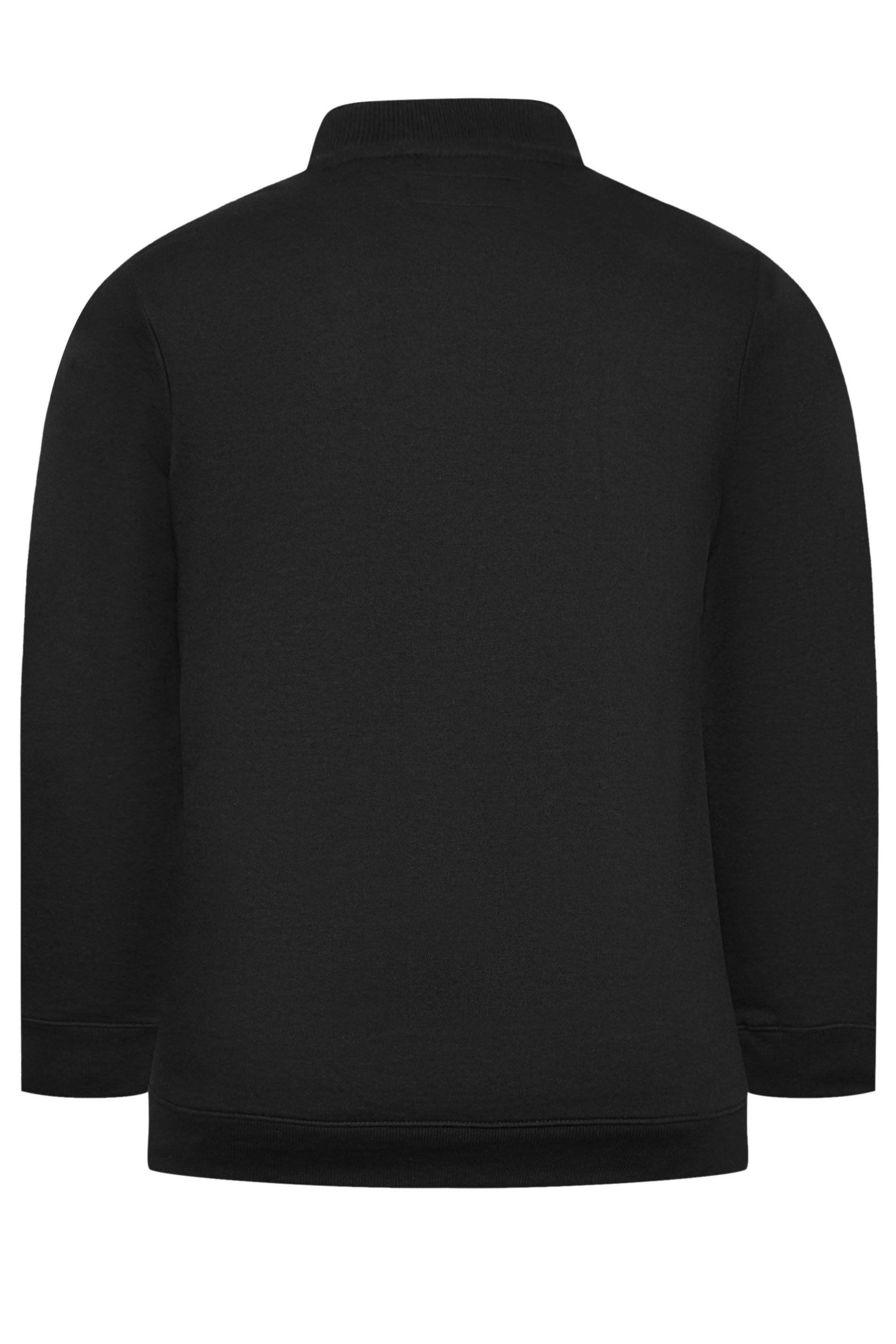 BadRhino Big & Tall Black Premium Crew Neck Sweatshirt | BadRhino 5