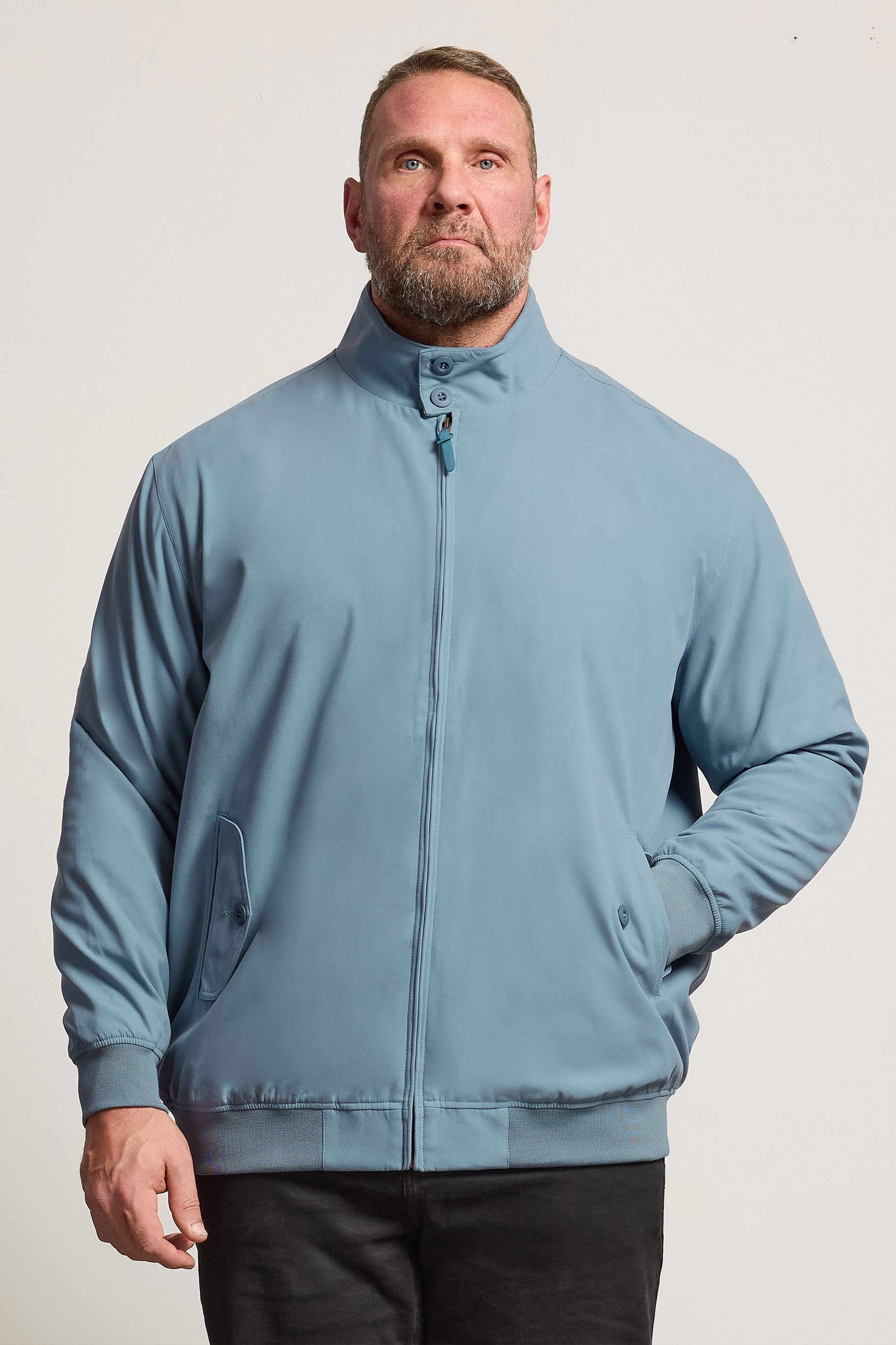 BadRhino Big & Tall Blue Harrington Jacket | BadRhino 1