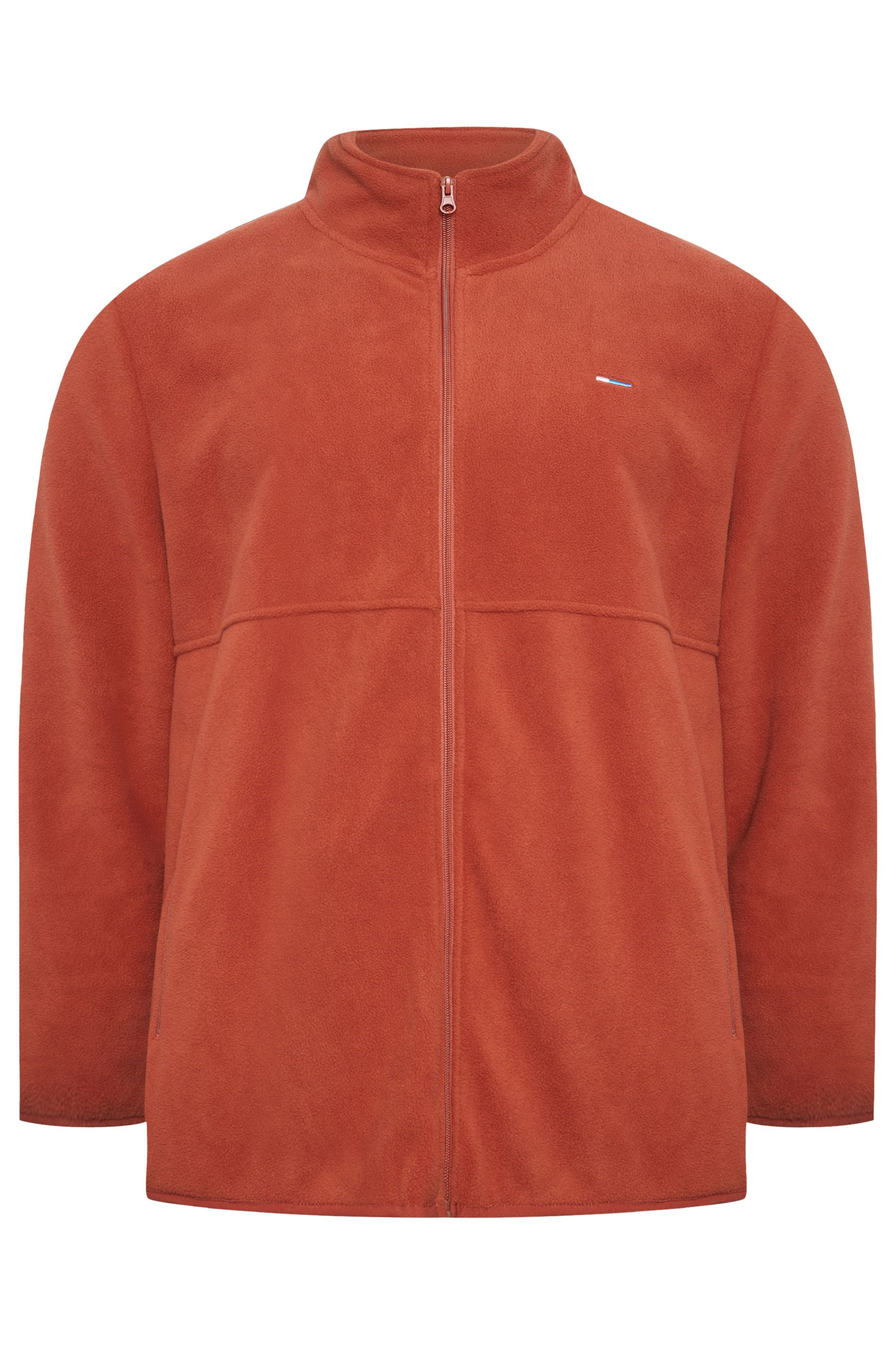 BadRhino Big & Tall Orange Essential Zip Through Fleece | BadRhino 2