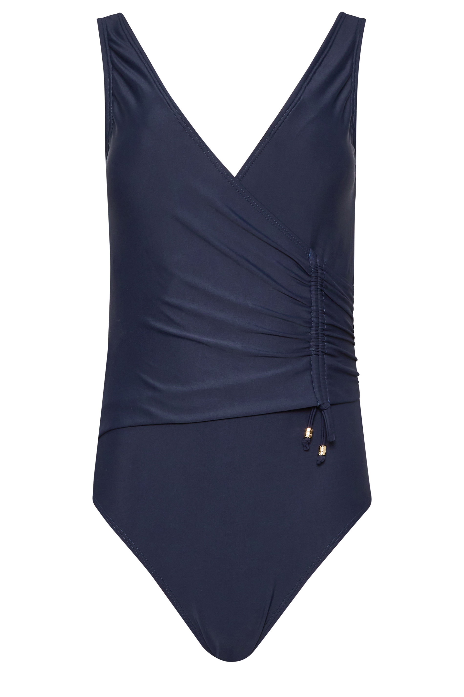 LTS Tall Women's Blue Ruched Side Swimsuit | Long Tall Sally 7