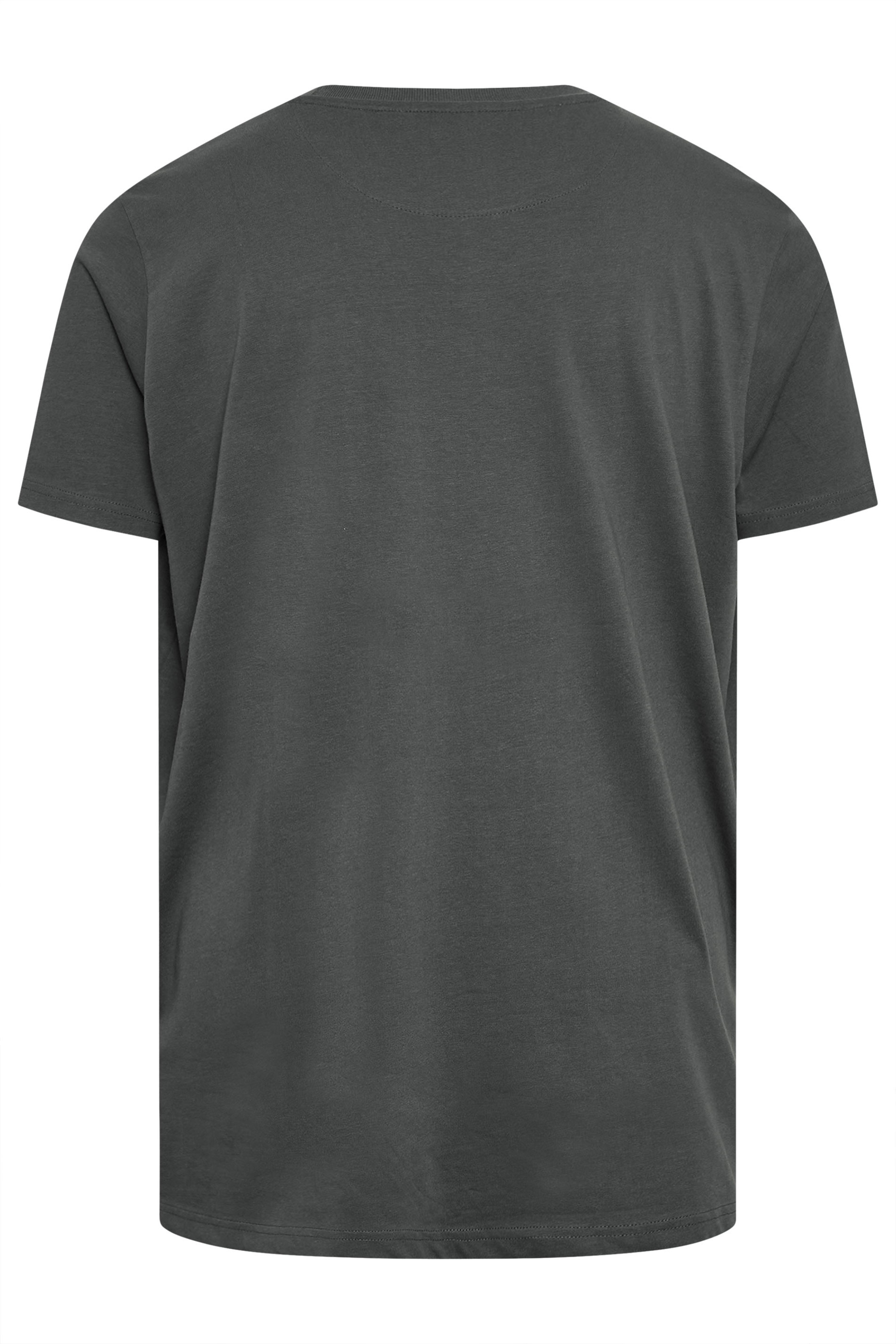 STUDIO A Big & Tall Grey Pocket Detail T-Shirt | BadRhino 5