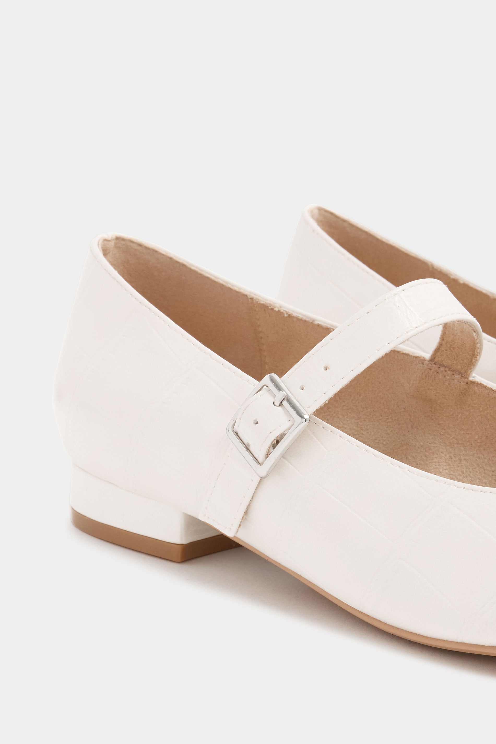 LTS Ivory White Mary Jane Low Heel In Standard Fit | Long Tall Sally 5