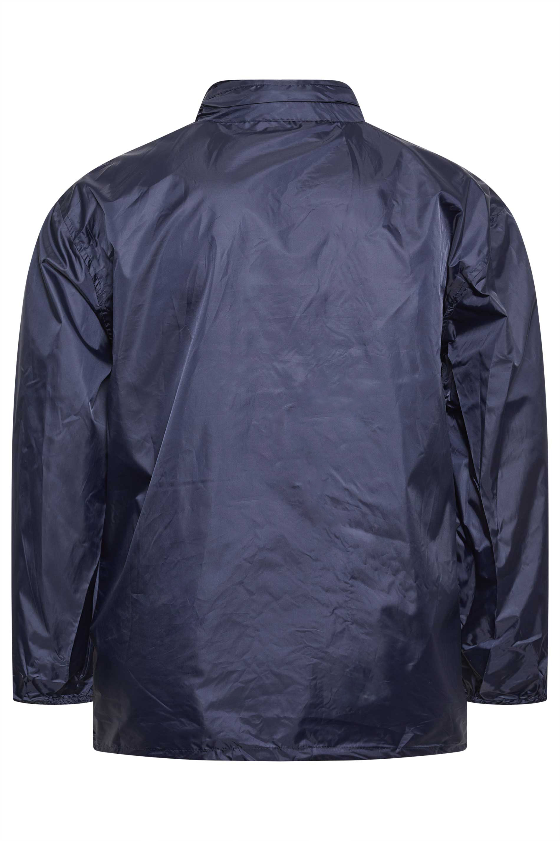 D555 Big & Tall Navy Blue Packaway Rain Jacket | BadRhino 6