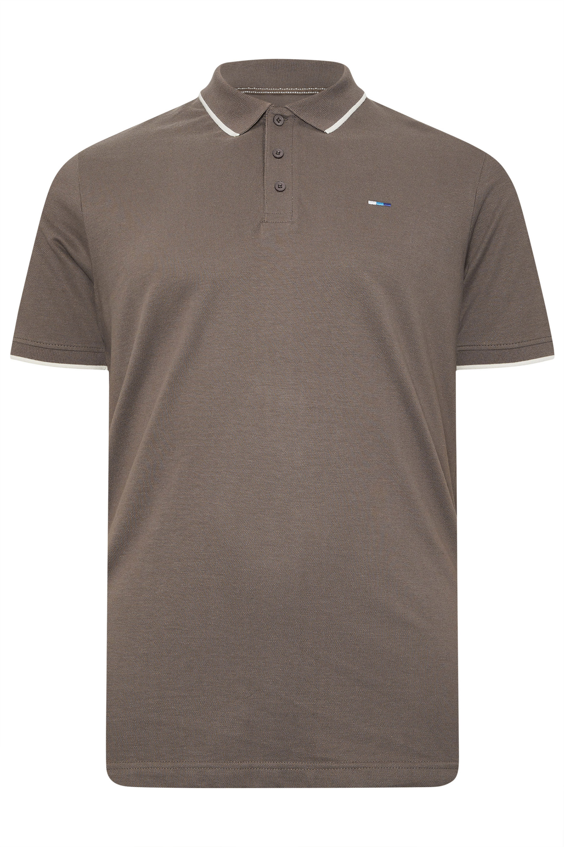 BadRhino Big & Tall 3 PACK Blue/Green/Brown Tipped Polo Shirt | BadRhino 8