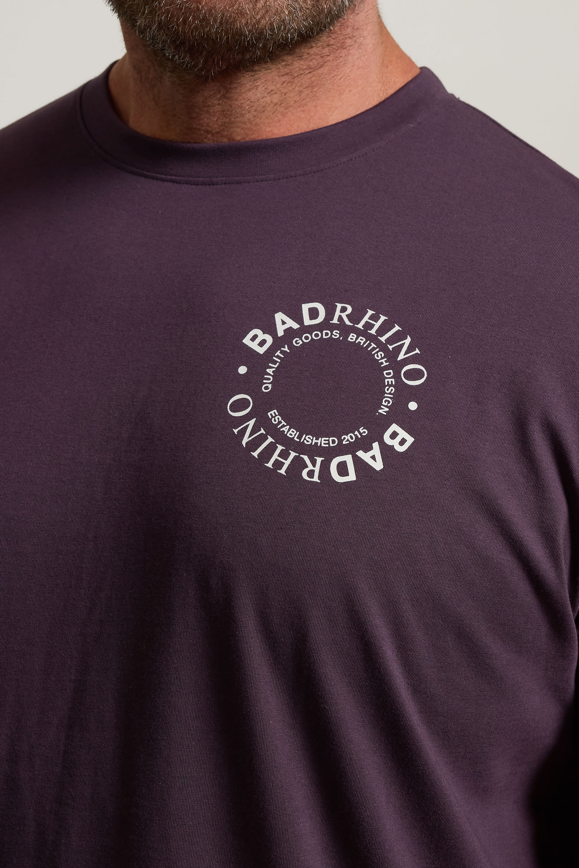 BadRhino Big & Tall Plum Purple Circle Logo T-Shirt | BadRhino 6
