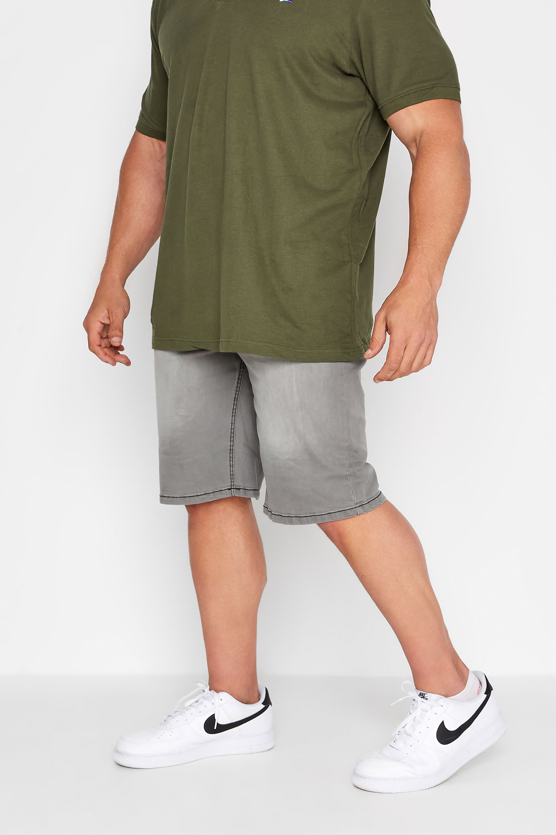 BadRhino Big & Tall Grey Denim Shorts | BadRhino 1