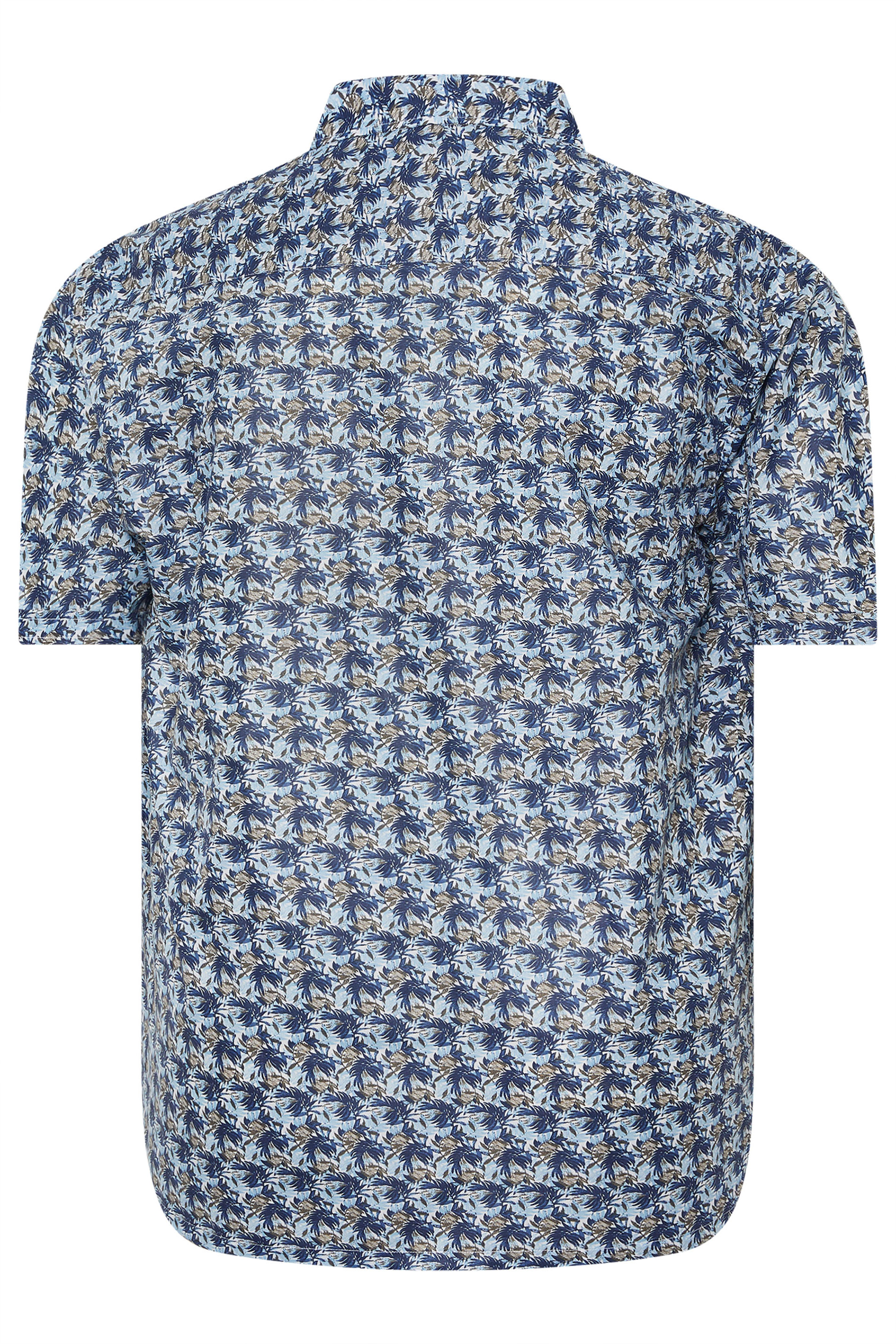  KAM Big & Tall Blue Hawaiian Revere Collar Shirt | BadRhino 3