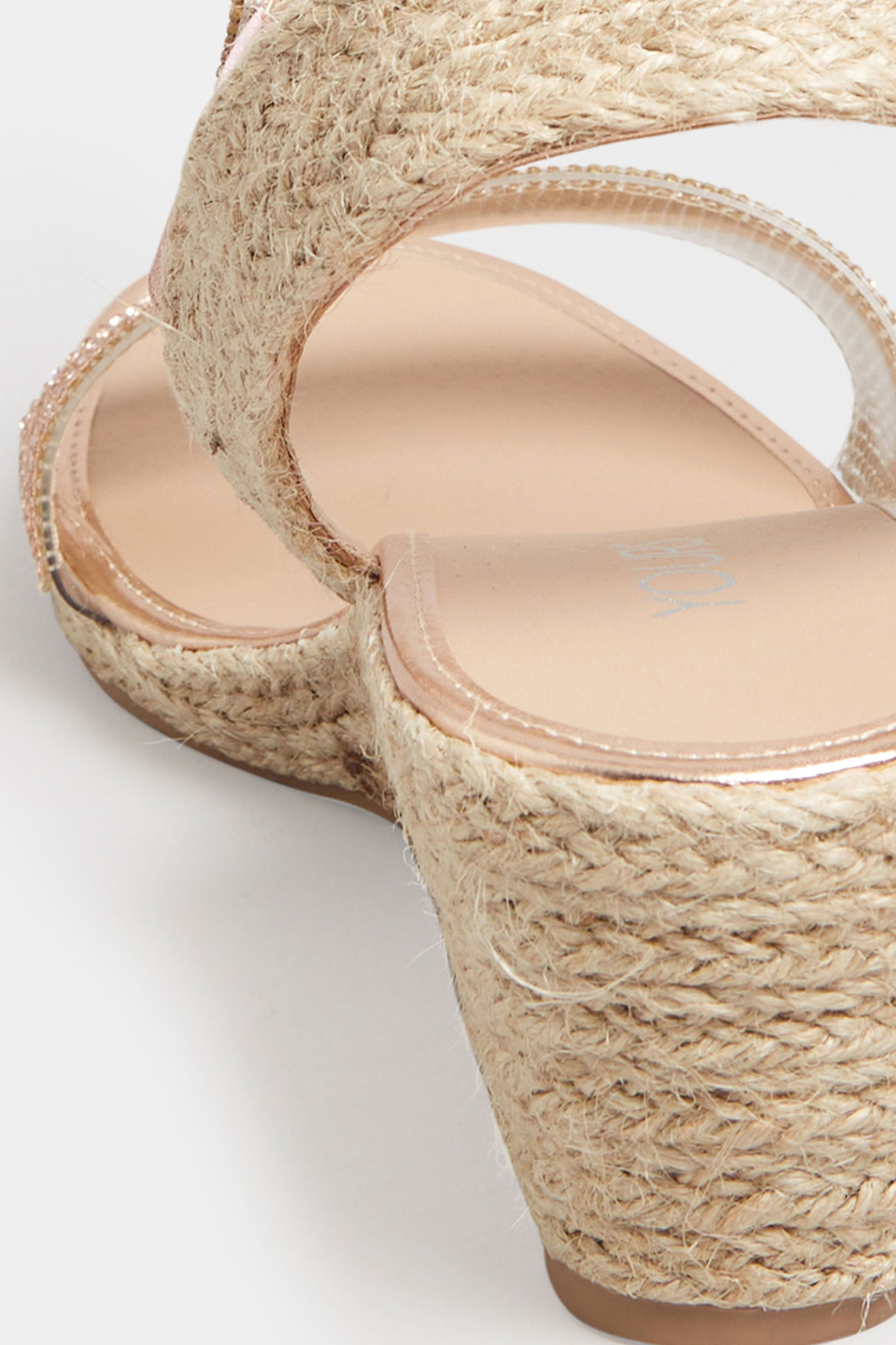 Orange Espadrille Wedges In Wide E Fit & Extra Wide EEE Fit | Yours Clothing 4