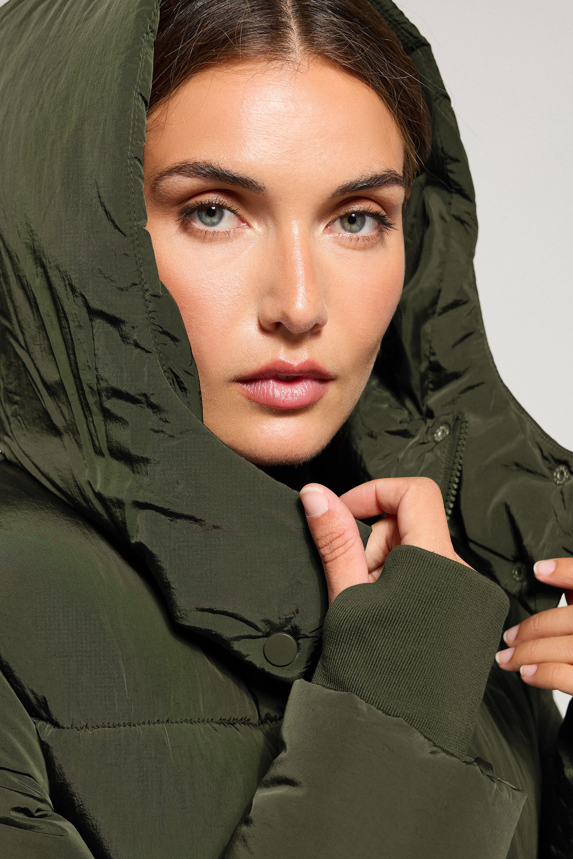 LTS Tall Khaki Padded Longline Maxi Coat | Long Tall Sally 5