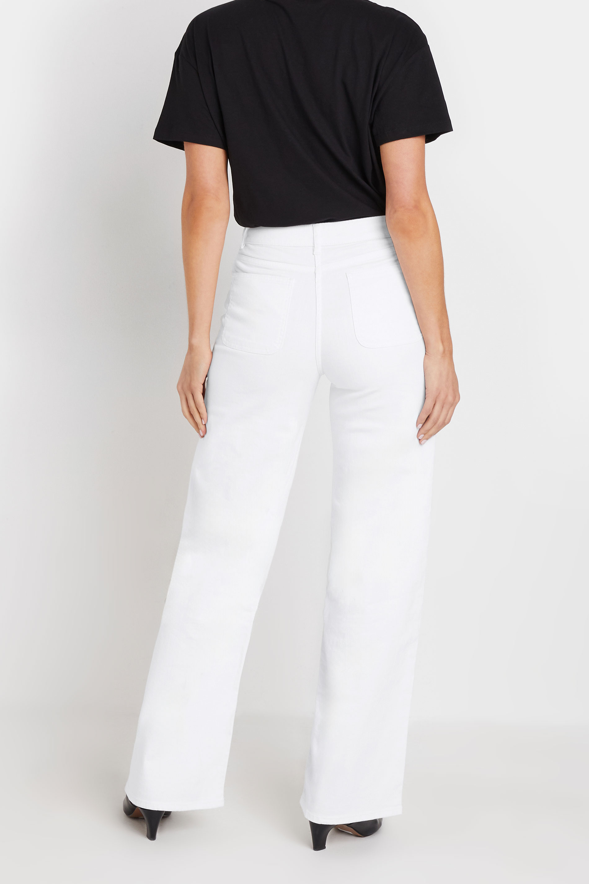 LTS Tall White Wide Leg Jeans | Long Tall Sally 3