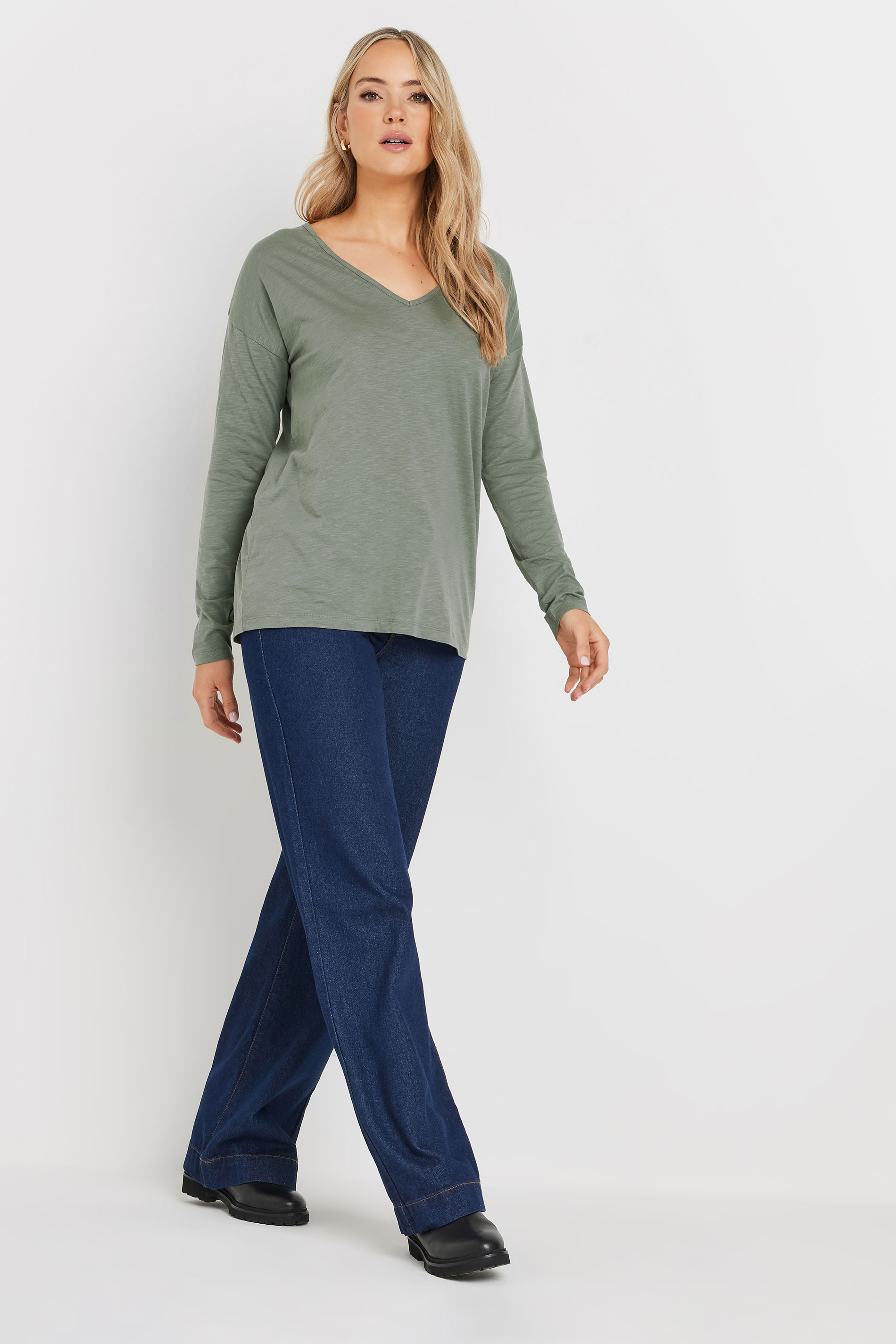 LTS Tall 2 PACK Berry Pink & Grey Long Sleeve T-Shirts | Long Tall Sally 4