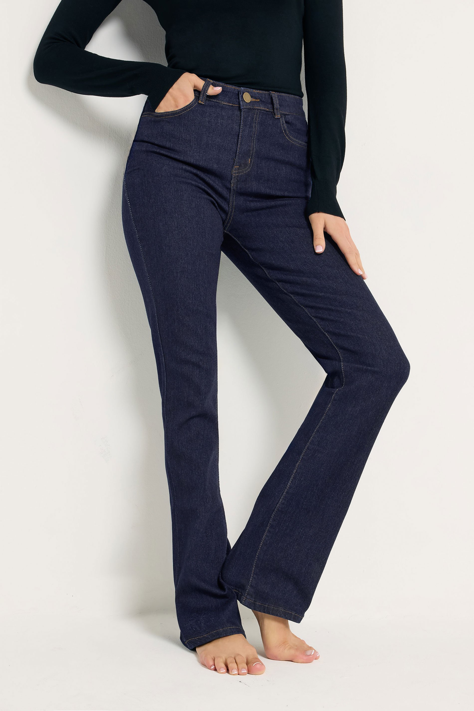 LTS Tall Indigo Blue Denim Bootcut Jeans | Long Tall Sally 2