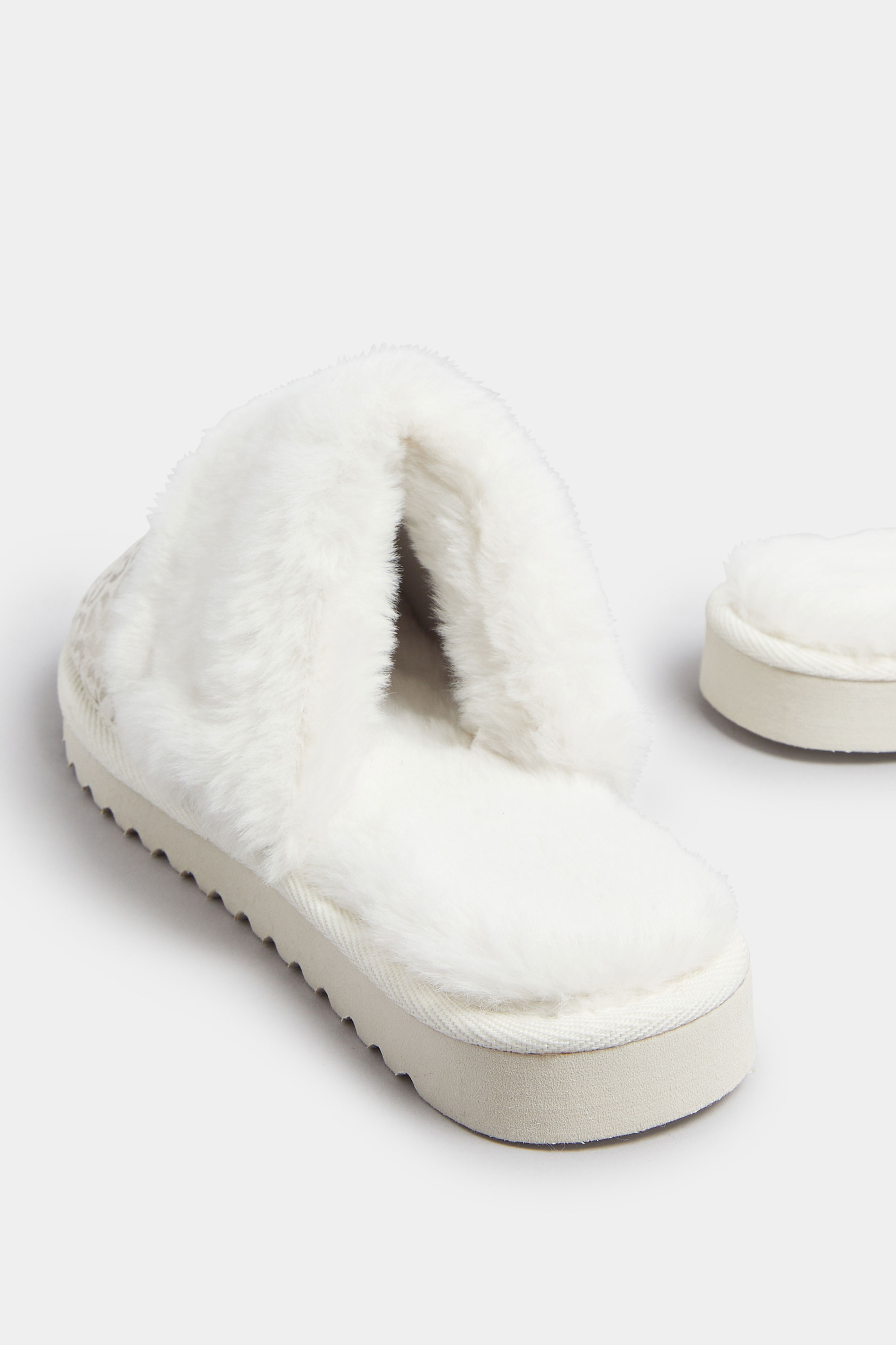 Gold Metallic Leopard Print Slippers | Yours Clothing 4