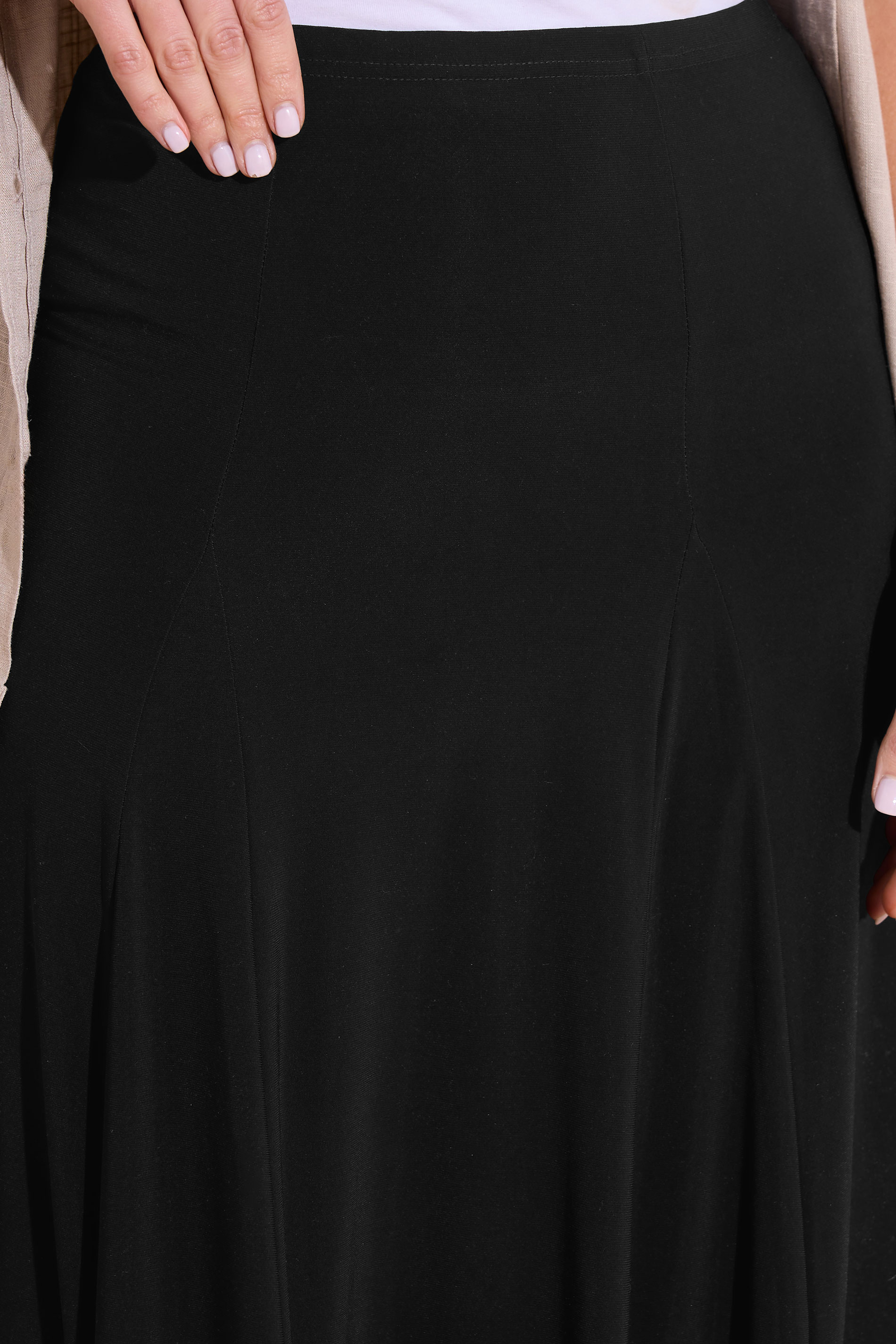 LTS Tall Women's Black Godet Maxi Skirt | Long Tall Sally 3