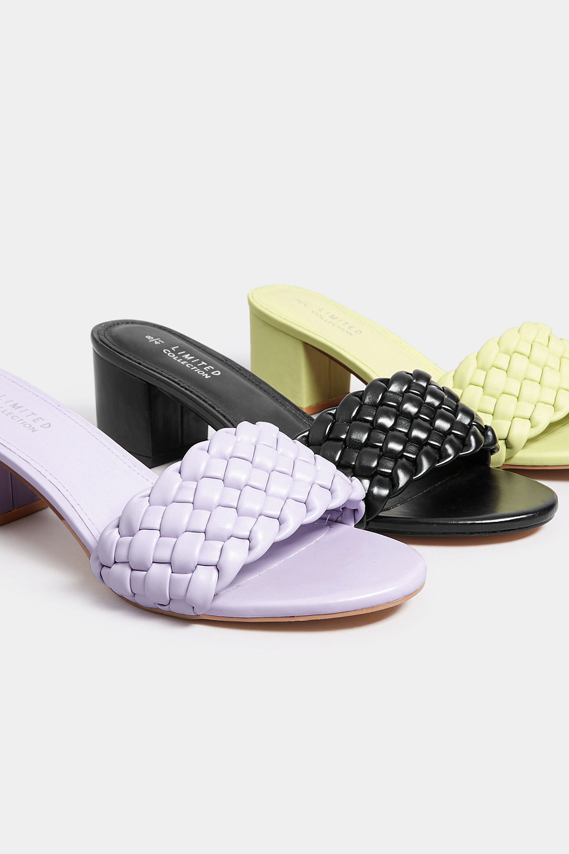 YOURS Lilac Plaited Mule In Wide E Fit & Extra Wide EEE Fit | Yours Clothing 6