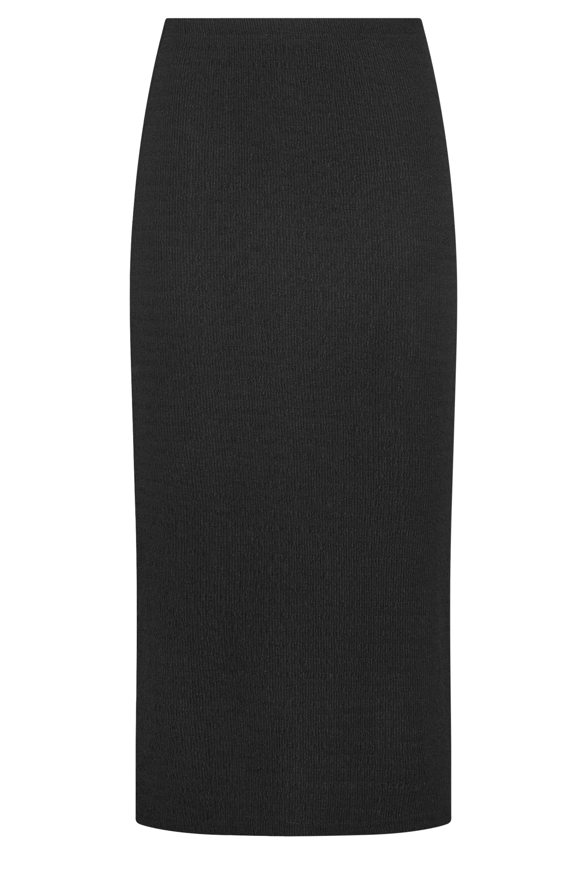 LTS Tall Black Textured Tube Skirt | Long Tall Sally 4