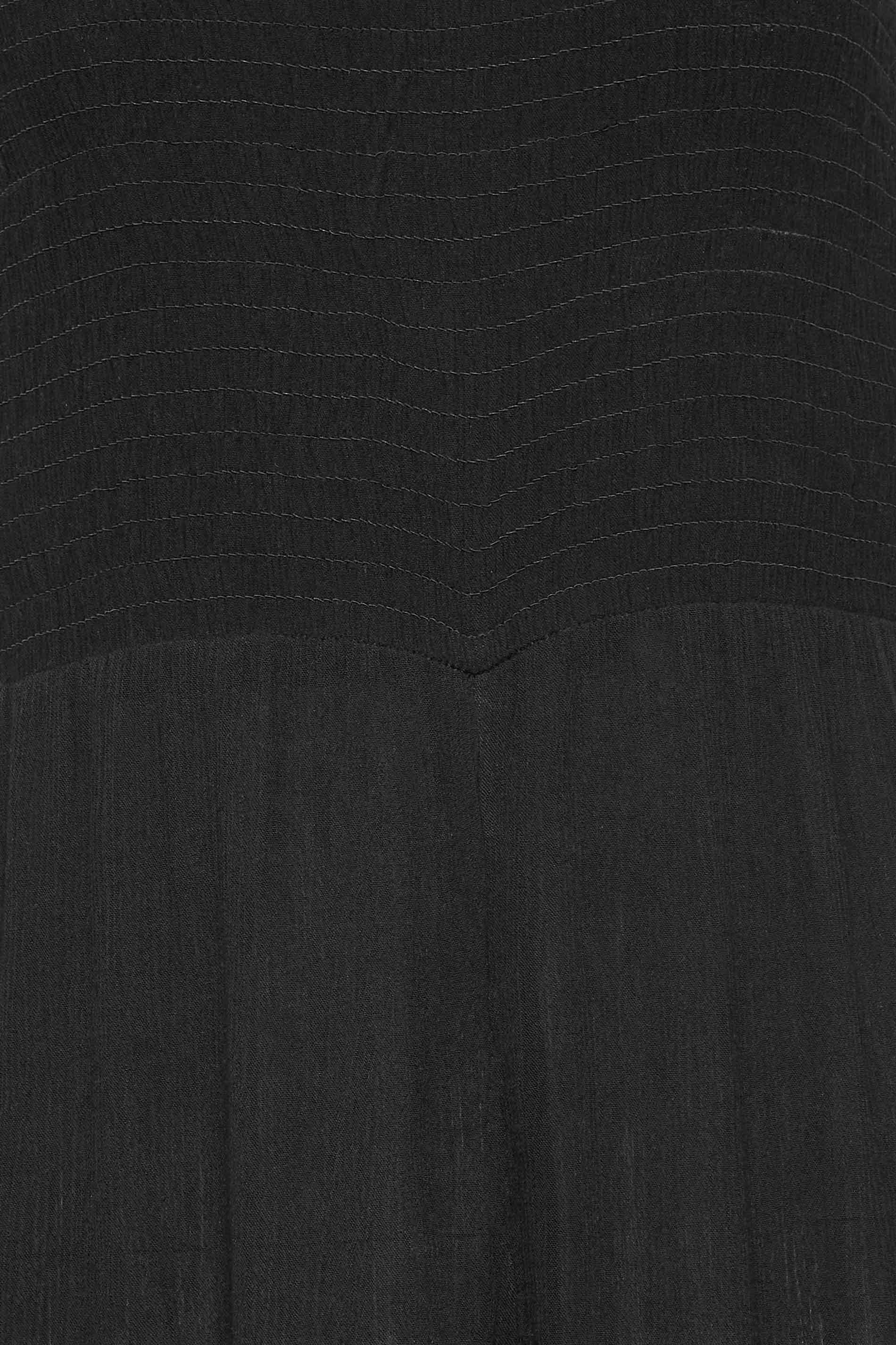 LTS Tall Women's Black Crinkle Wide Leg Jumpsuit | Long Tall Sally 5