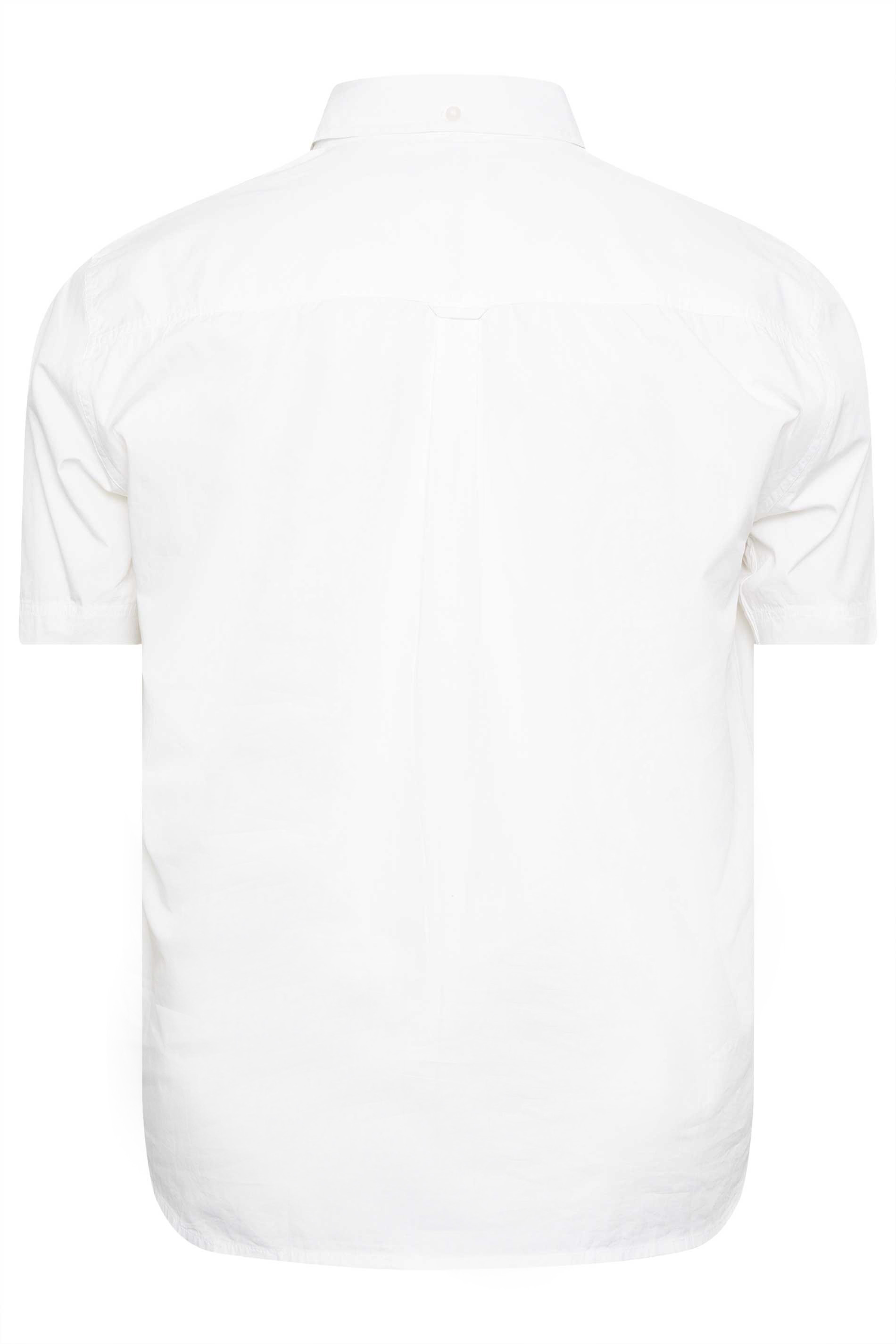 BadRhino Big & Tall White Poplin Short Sleeve Shirt | BadRhino 6