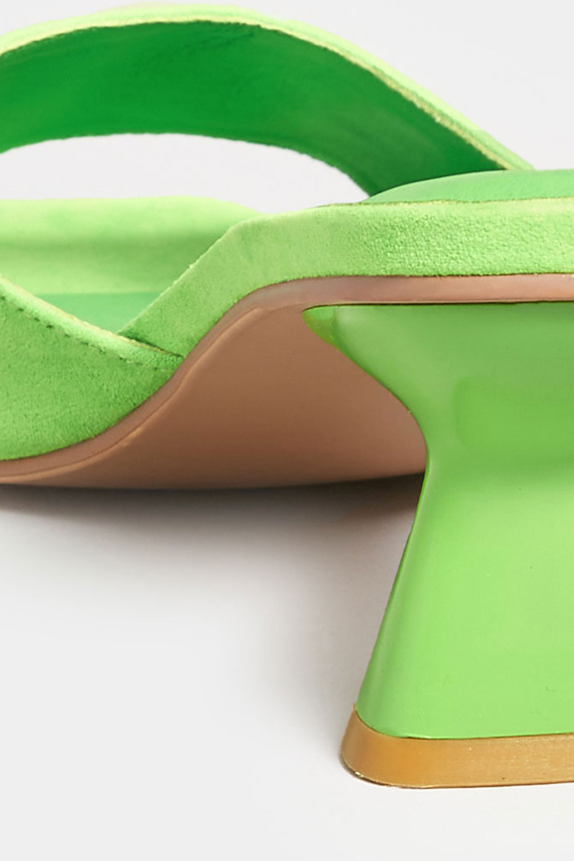 YOURS Green Kitten Heel Mule In Wide E Fit & Extra Wide EEE Fit | Yours Clothing 4