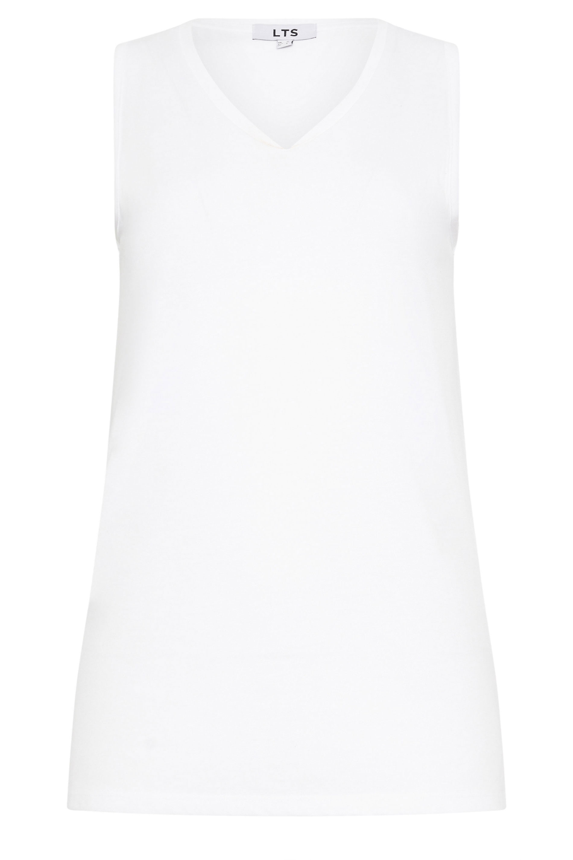 LTS PREMIUM Tall Women's White V-Neck Vest Top | Long Tall Sally 5