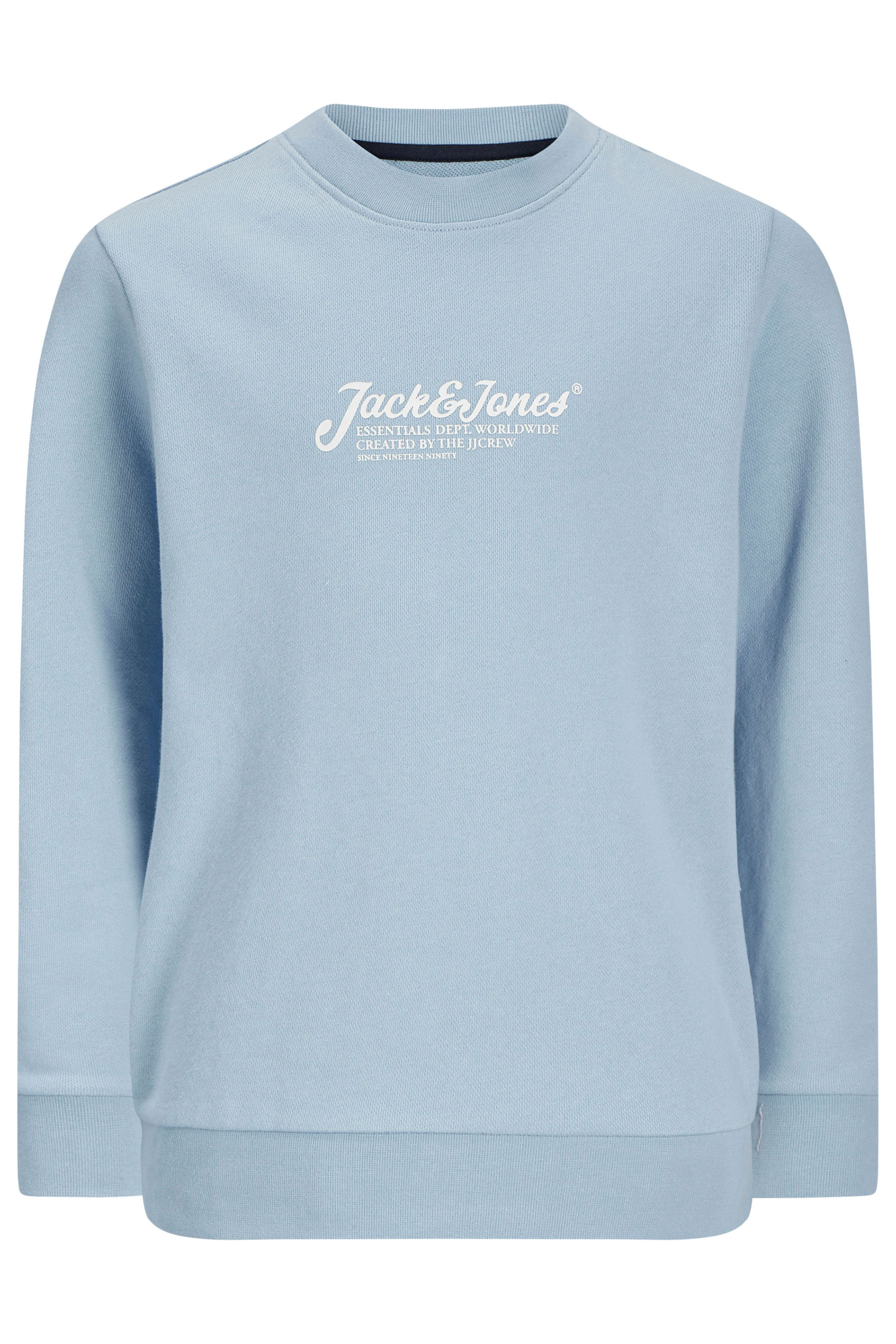 JACK & JONES Big & Tall Light Blue Crew Neck Sweatshirt | BadRhino 2