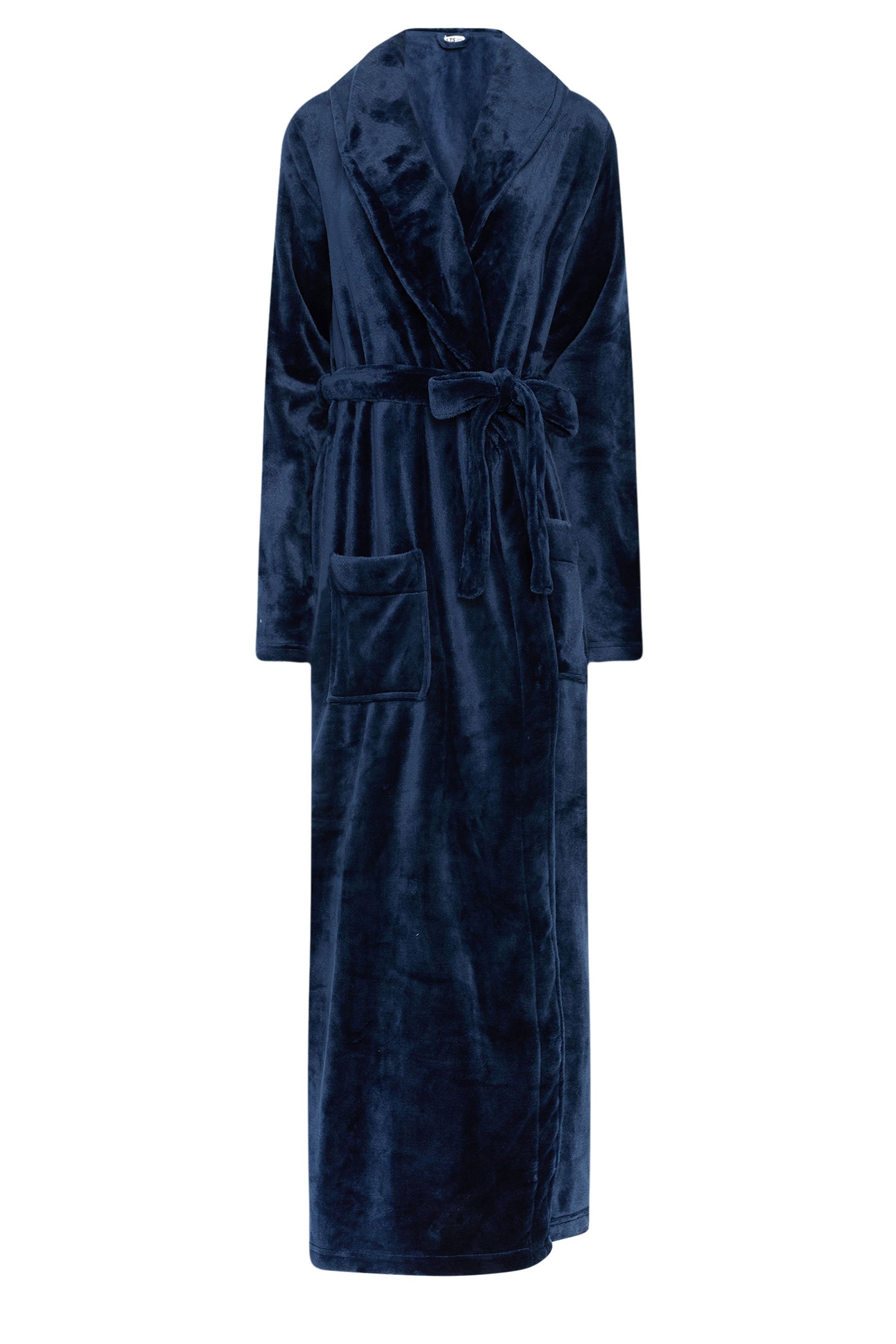 LTS Tall Navy Blue Super Luxe Maxi Dressing Gown | Long Tall Sally 6